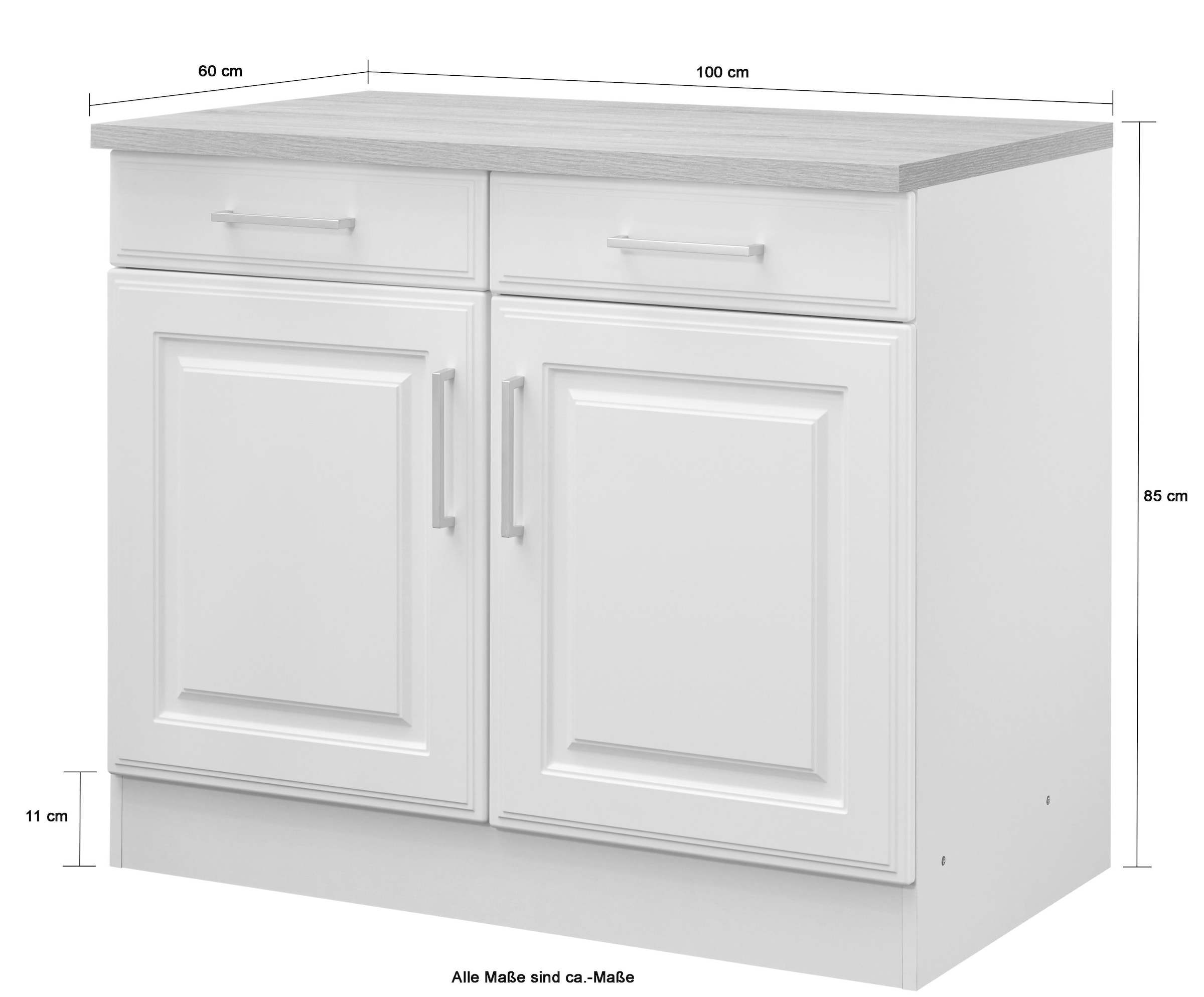 KOCHSTATION Armoire basse »KS-Stockholm« façades MDF de haute qualité