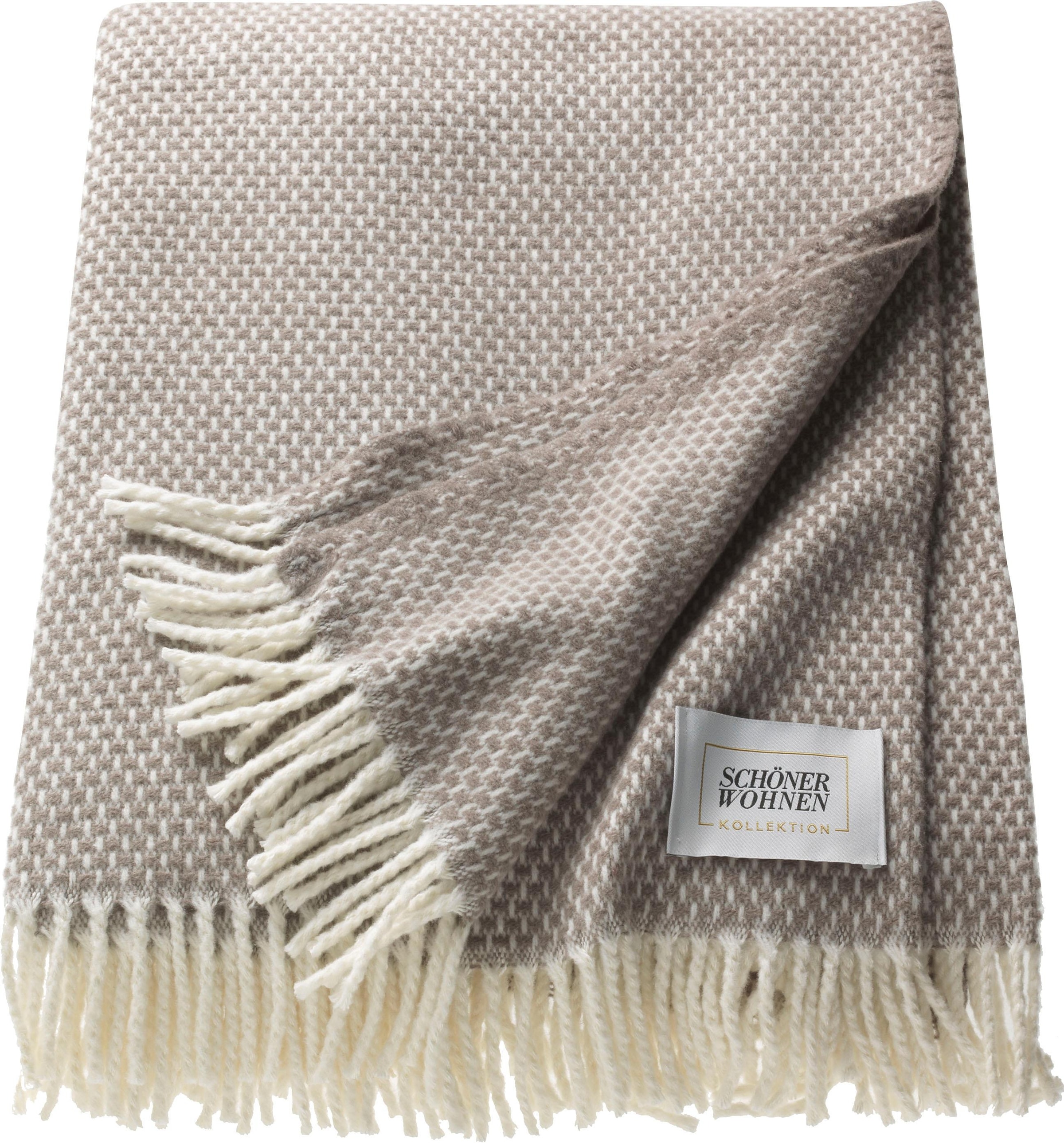 SCHÖNER WOHNEN-Kollektion Wohndecke »Zen« mit Fransen, Kuscheldecke