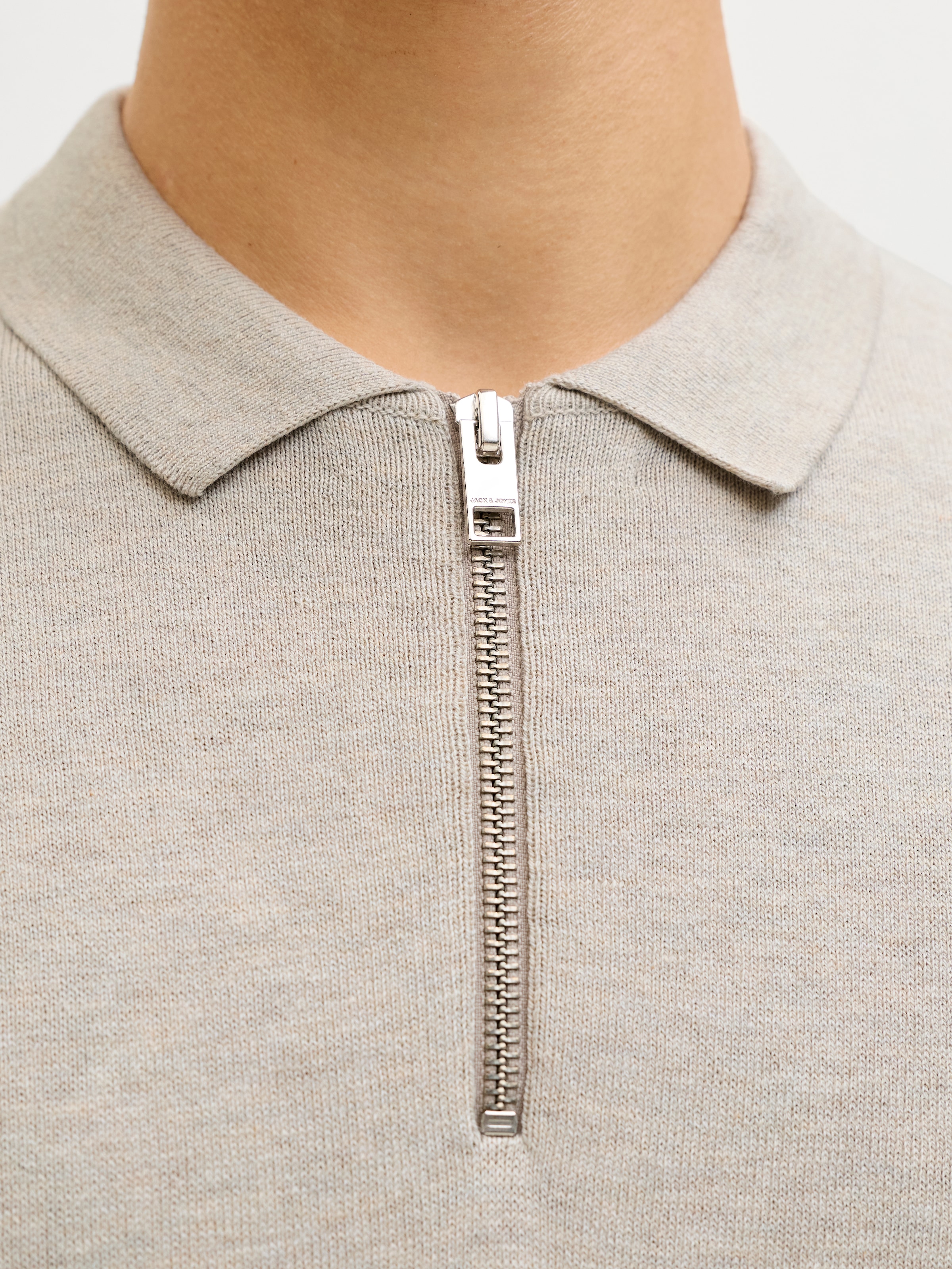 Jack & Jones Kurzarmpullover »JJEEMIL KNIT ZIP POLO SS SN« mit kurzem Reissverschluss