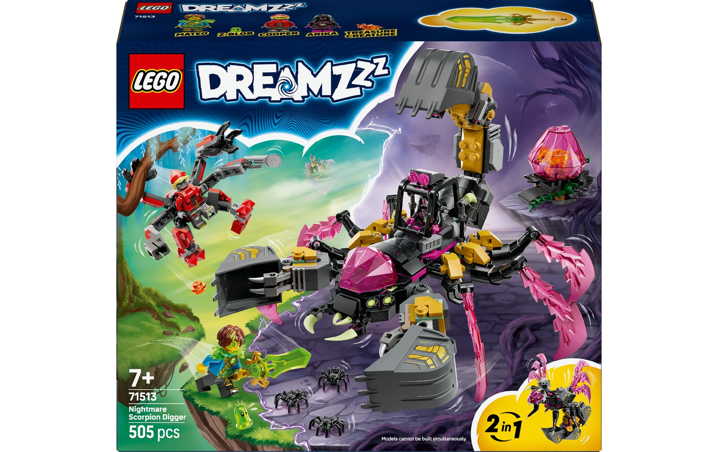 LEGO® Konstruktionsspielsteine »DreamZzz Albtraum-Skorpionbagger 71513«