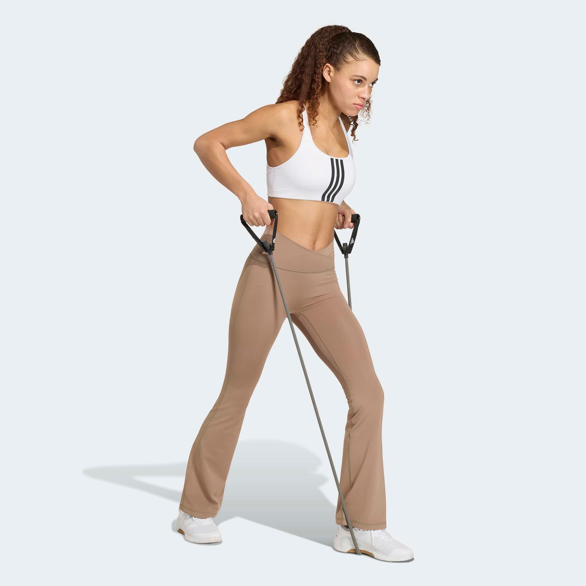 adidas Performance Trainingstights »3-STREIFEN STUDIO ALL ME FLARE X-OVER LEGGINGS«