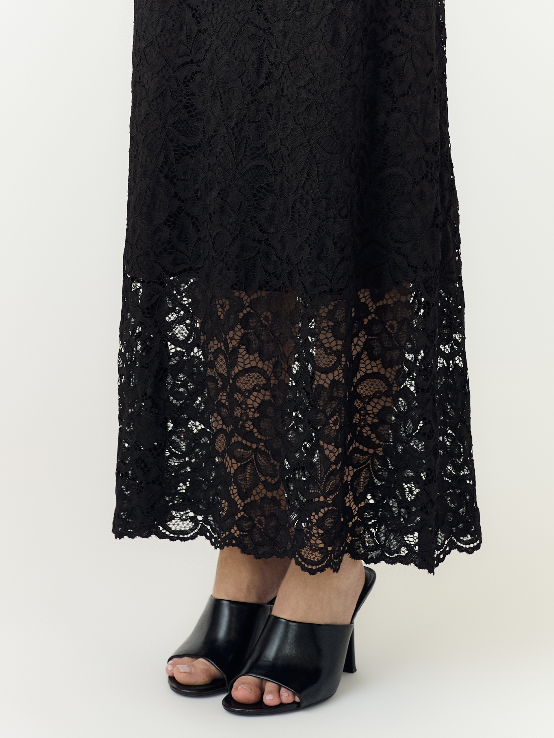 Y.A.S Maxirock »YASLACEY HW LONG LACE SKIRT S. NOOS« Materialmix, high waist