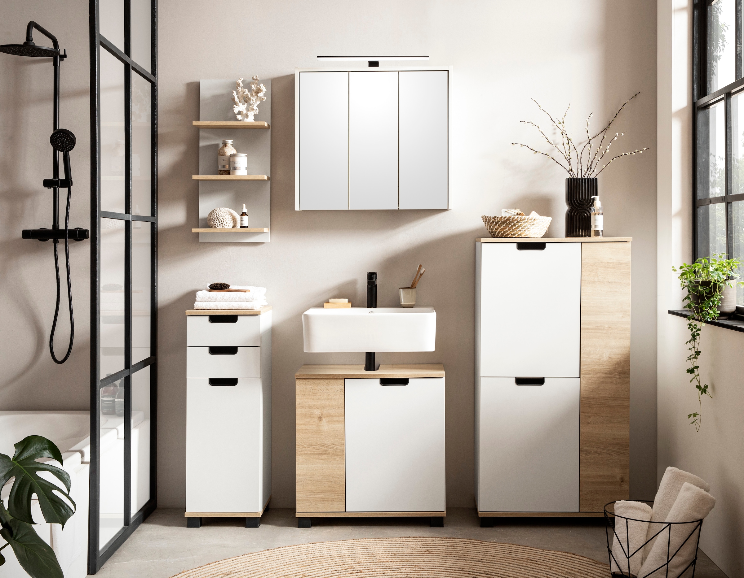 Schildmeyer Armoire de rangement »Emmik, Breite 60 cm, platzsparend, verstellbare Einlegeböden« Made in Germany