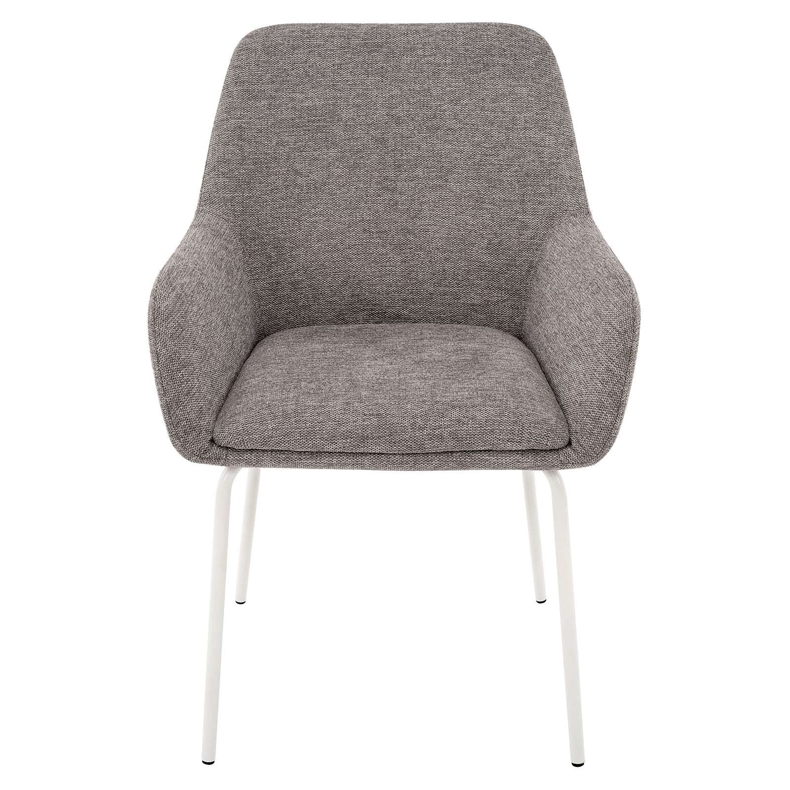 GOODproduct Chaise de salle à manger »Gabbie« (Set) 2 cuismit weissen Metallbeinen, Webstoff Bezug, Sitzhöhe 47,5 cm