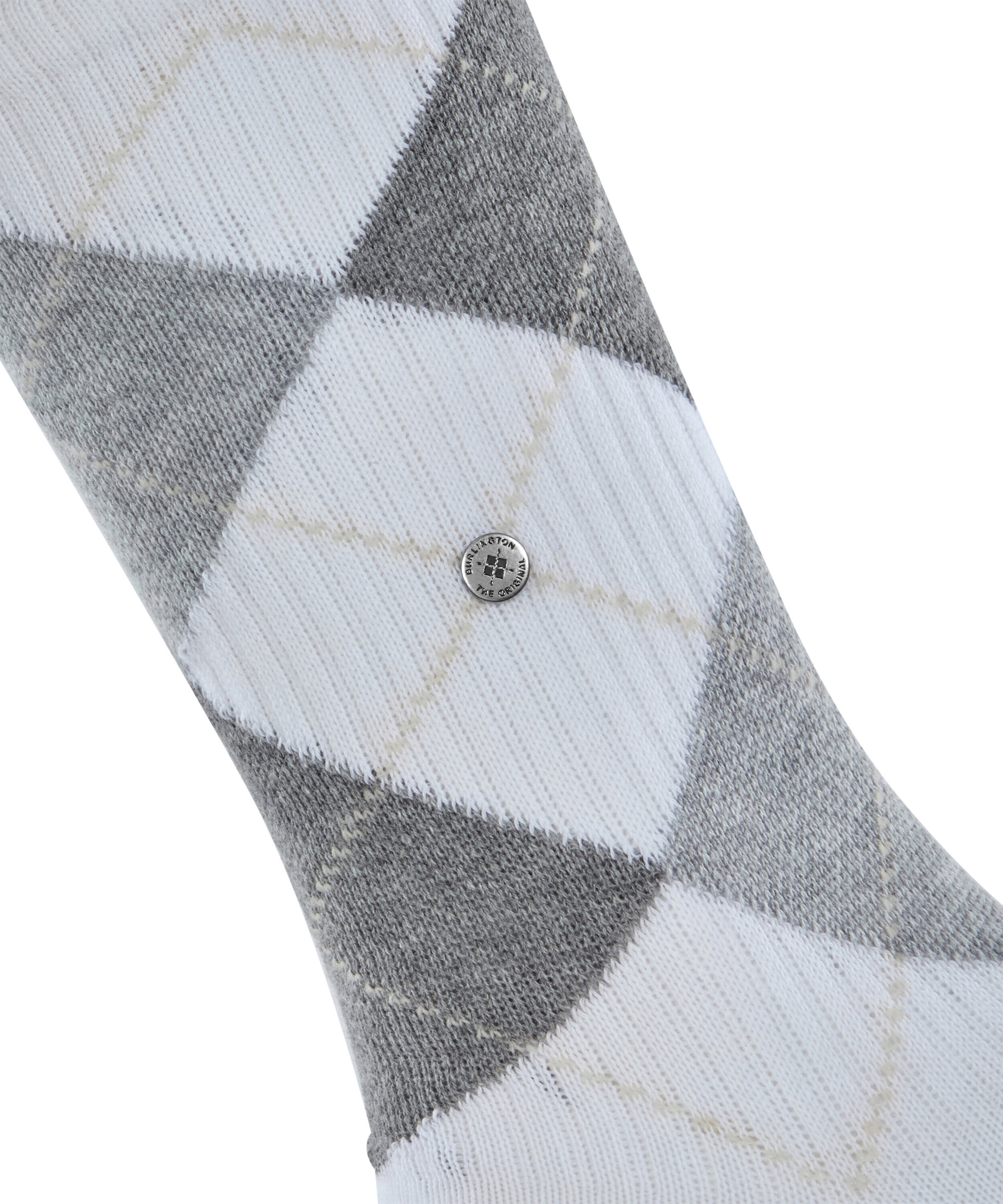 Burlington Chaussettes »Rib Courtside« taille unique 40-46, motif argyle, fine structure côtelée