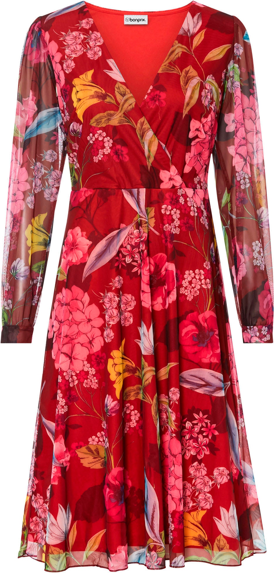 bonprix Robe midi für femininen Look, aus leichtem Mesh-Material, eleganter Stil