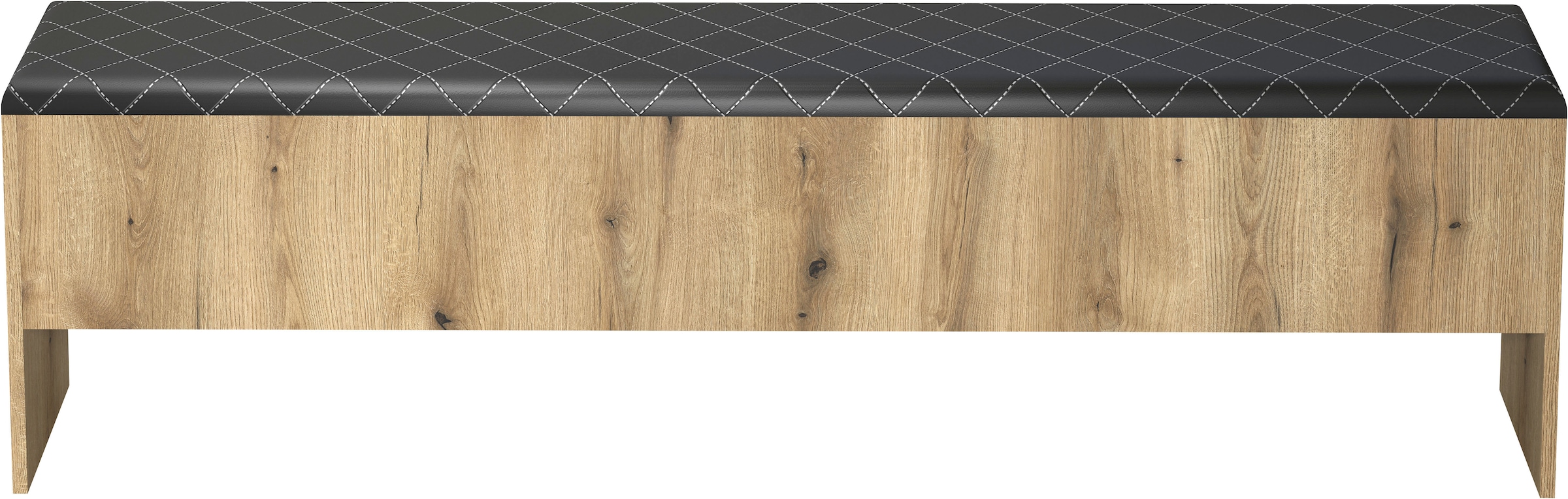 INOSIGN Banc rembourré »Estepona« 1 cuis tlg. banquette-lit rabattable - rembourrage anthracite avec matelassage losanges