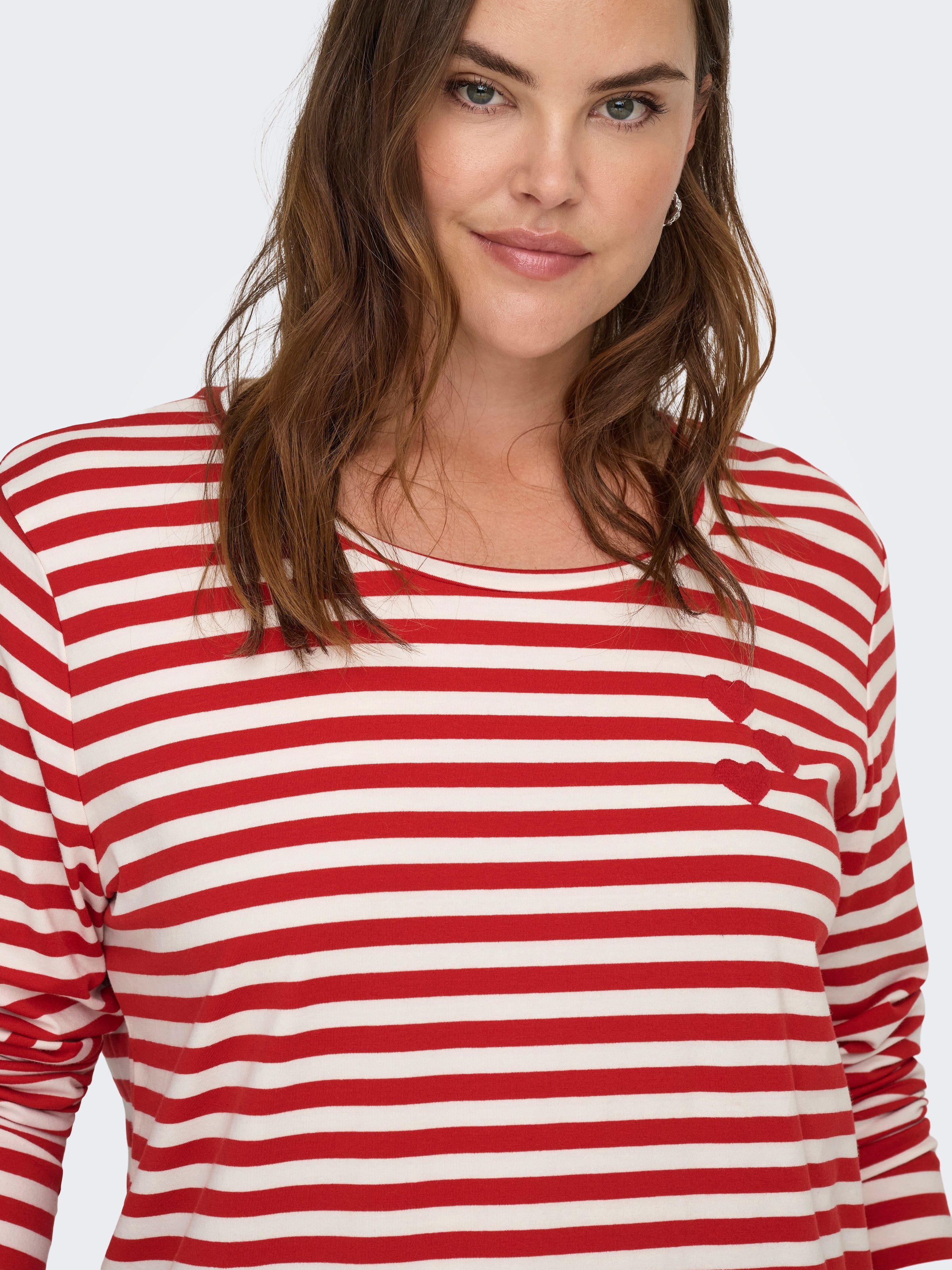 ONLY CARMAKOMA T-shirt à manches longues »CARBODIL L/S O-NECK BLOUSE JRS« Materialmix, regular fit