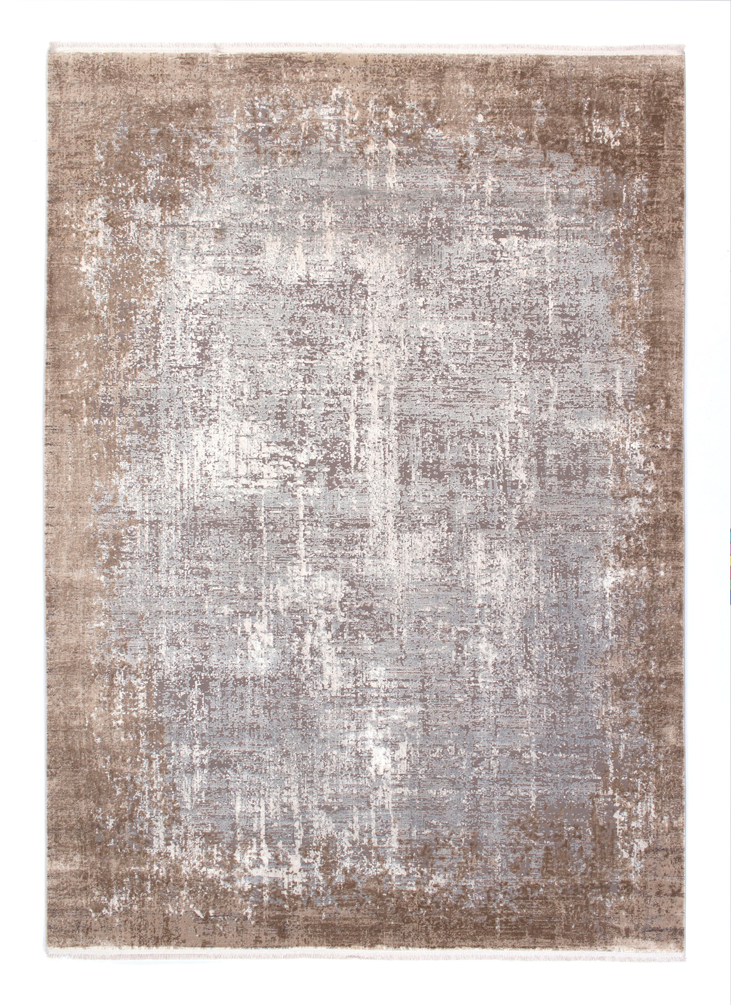 WK WOHNEN Tapis »BORDER« Rectangulaire 8 mm Höhe hochwertiger Viskoseanteil, samtweiche Oberfläche mit 3 D Effekt