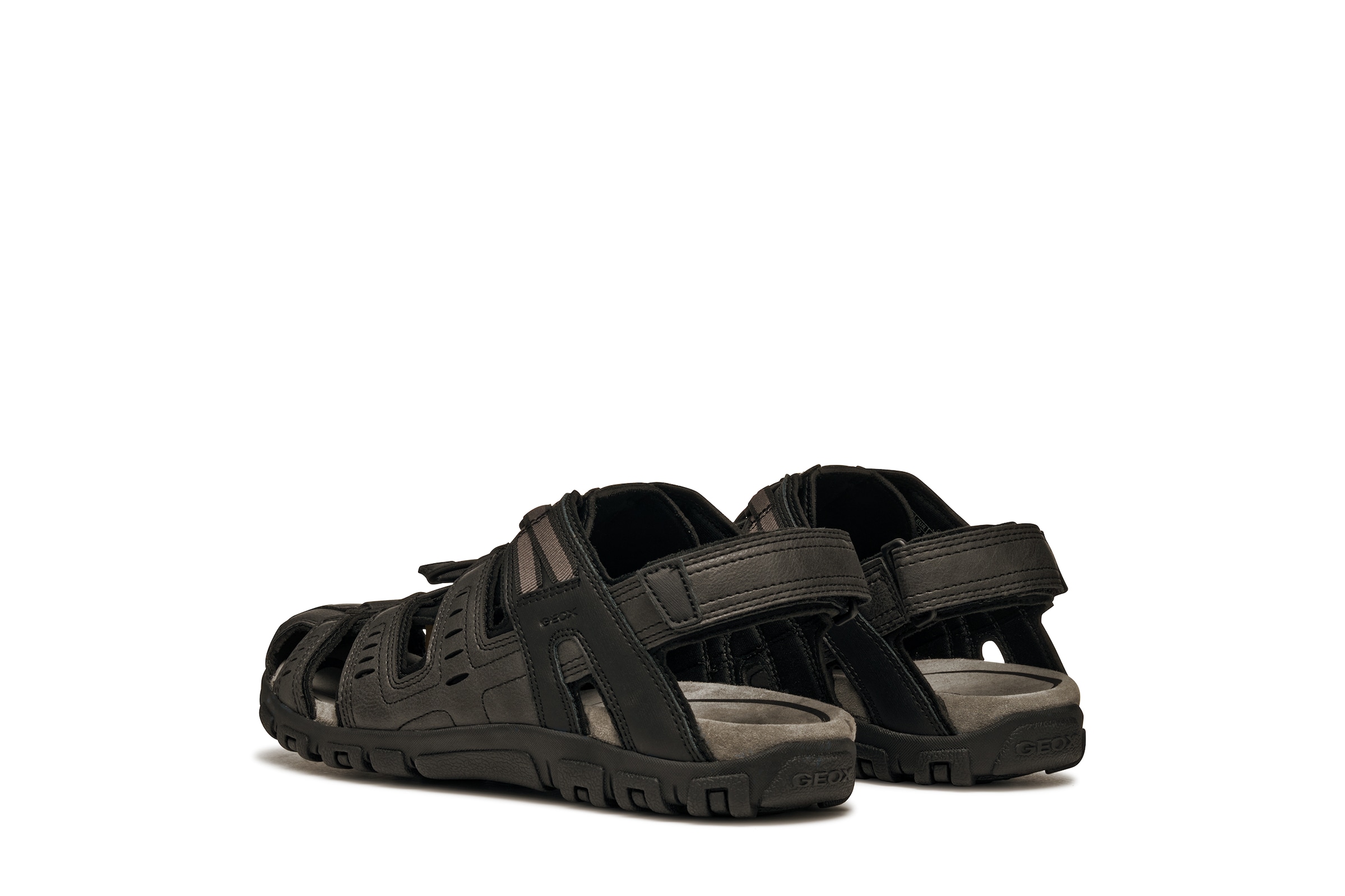 Geox Sandale »UOMO SANDAL STRADA C«  , Sommerschuh, Klettschuh, Outdoorsandale, mit Lederfussbett