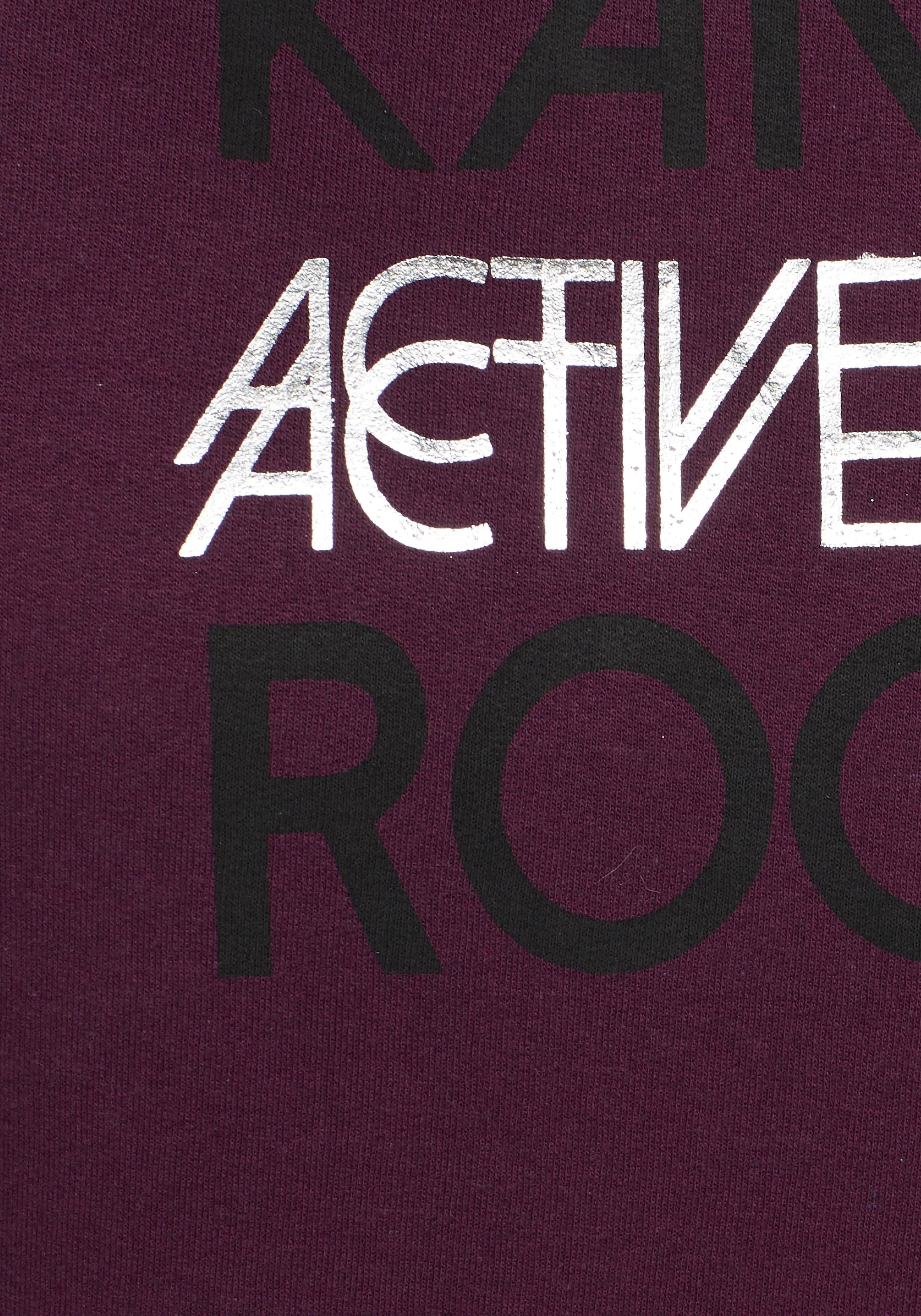 KangaROOS Sweatshirt lange Ärmel,  figurumspielende Passform, grosse Grössen