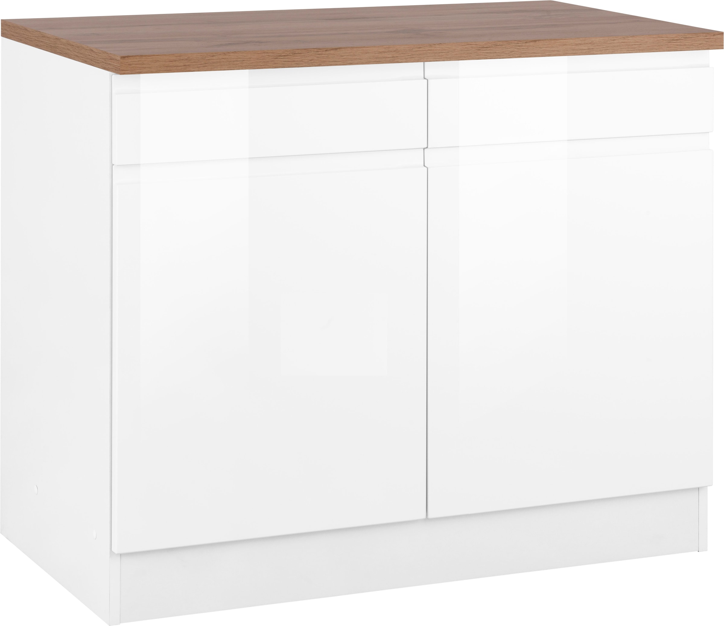 KOCHSTATION Unterschrank »KS-Virginia,neu in verbesserter Ausführung« Stauraum, Softclose, mit CPL-Arbeitsplatte,  Breite 100 cm, 2 Türen, Soft-Close-Funktion