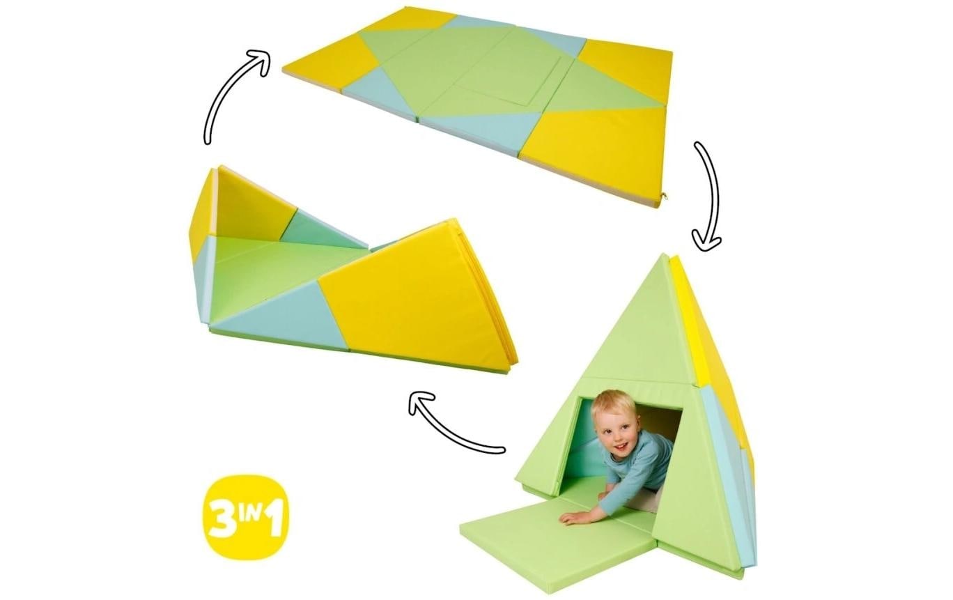 alldoro Spielmatte »3-in-1 faltbar zu Tipi-Zelt und Boot 182 x 105 cm«