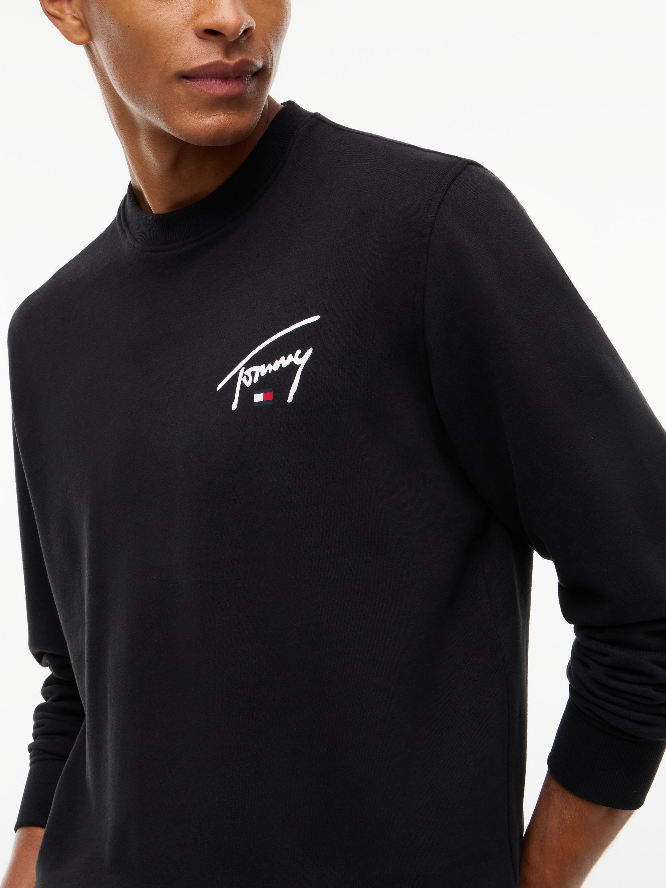 Tommy Jeans Sweat-shirt »REGULAR ENTRY SIGNATURE«, Coupe régulière avec col rond
