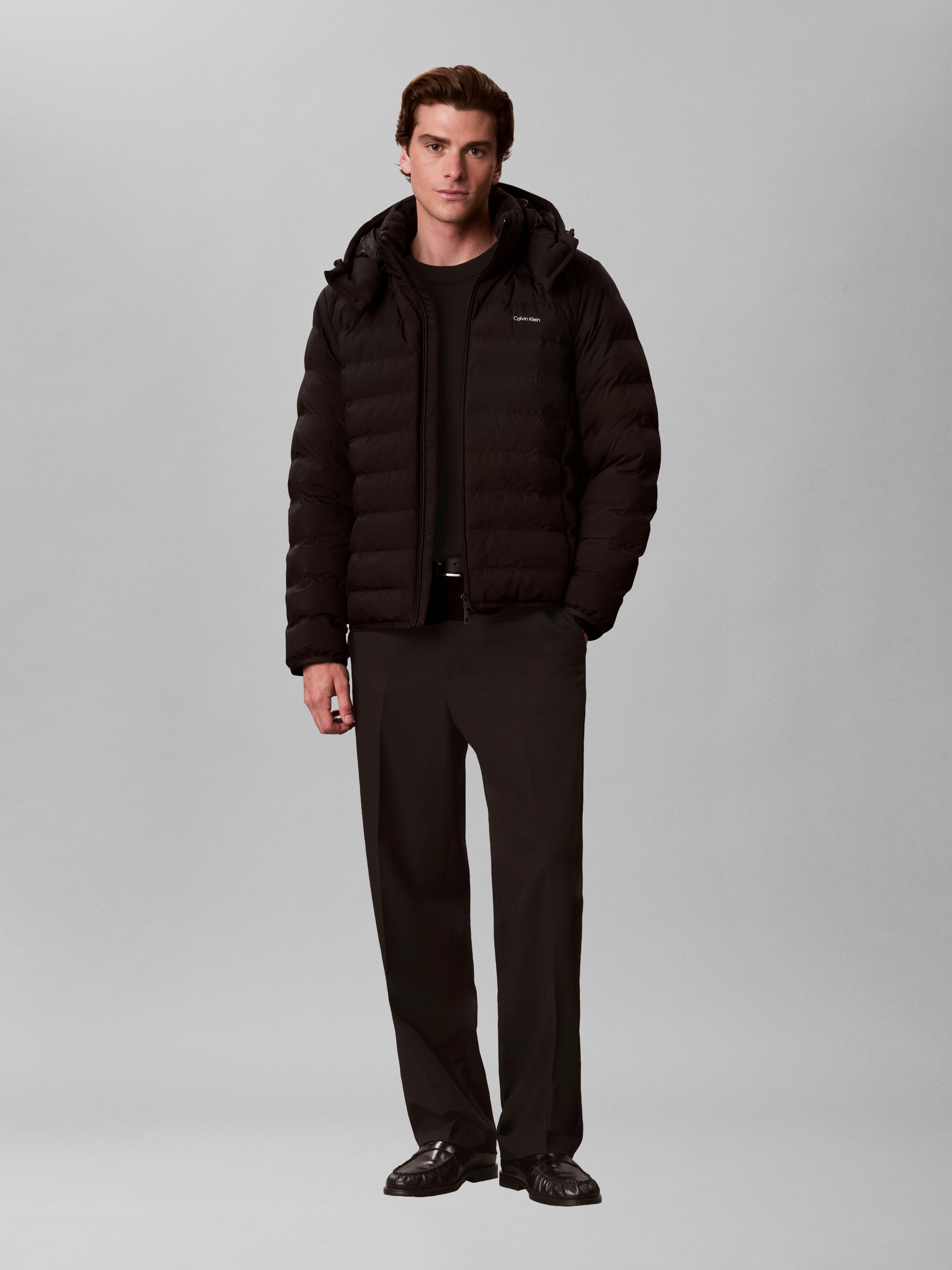 Calvin Klein Veste matelassée »NYLON HOODED PUFFER« avec capuche coupe régulière avec capuche