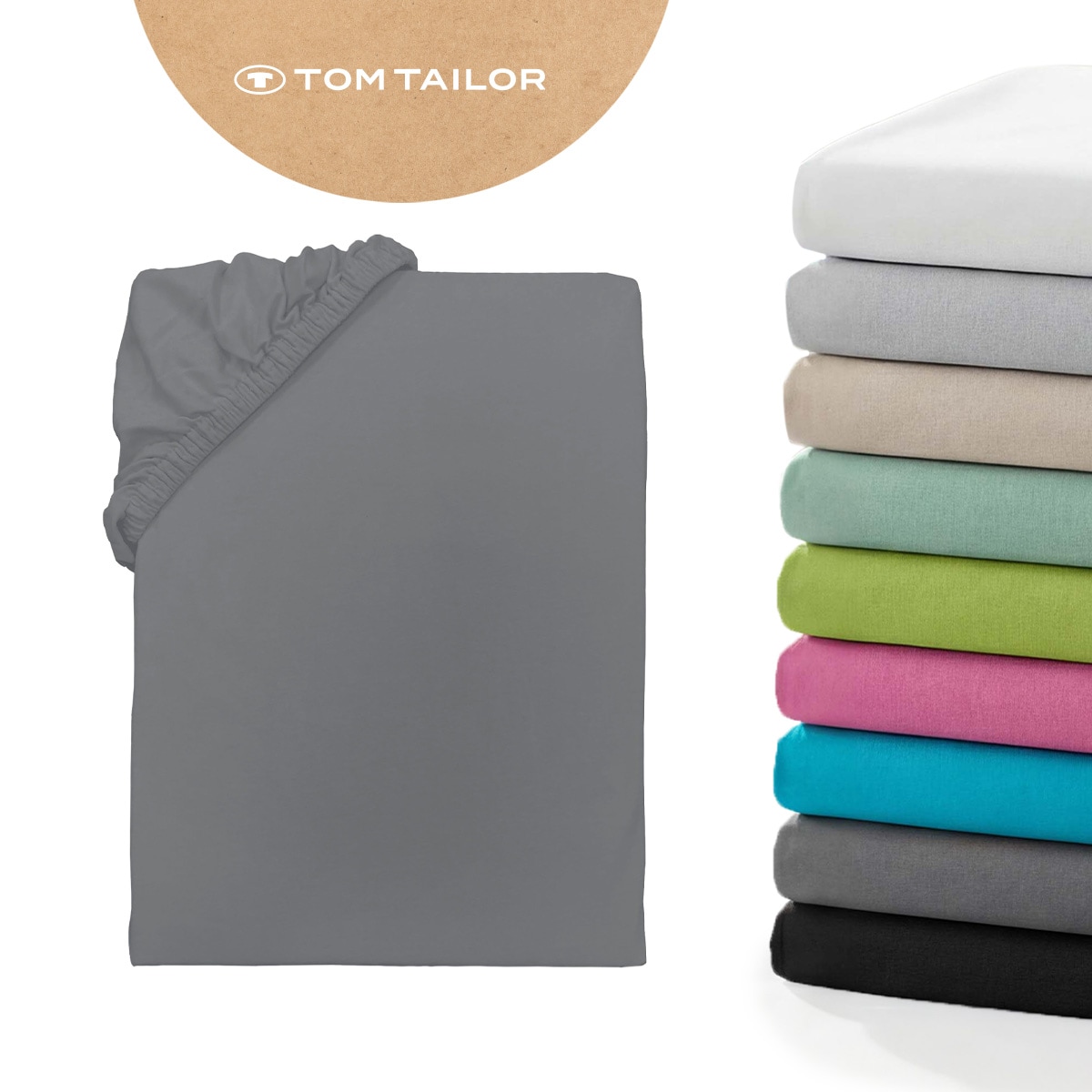 TOM TAILOR HOME Draps de lit »Tom Tailor Jersey« à partir de la taille 90x200 cm, drap en jersey de qualité supérieure