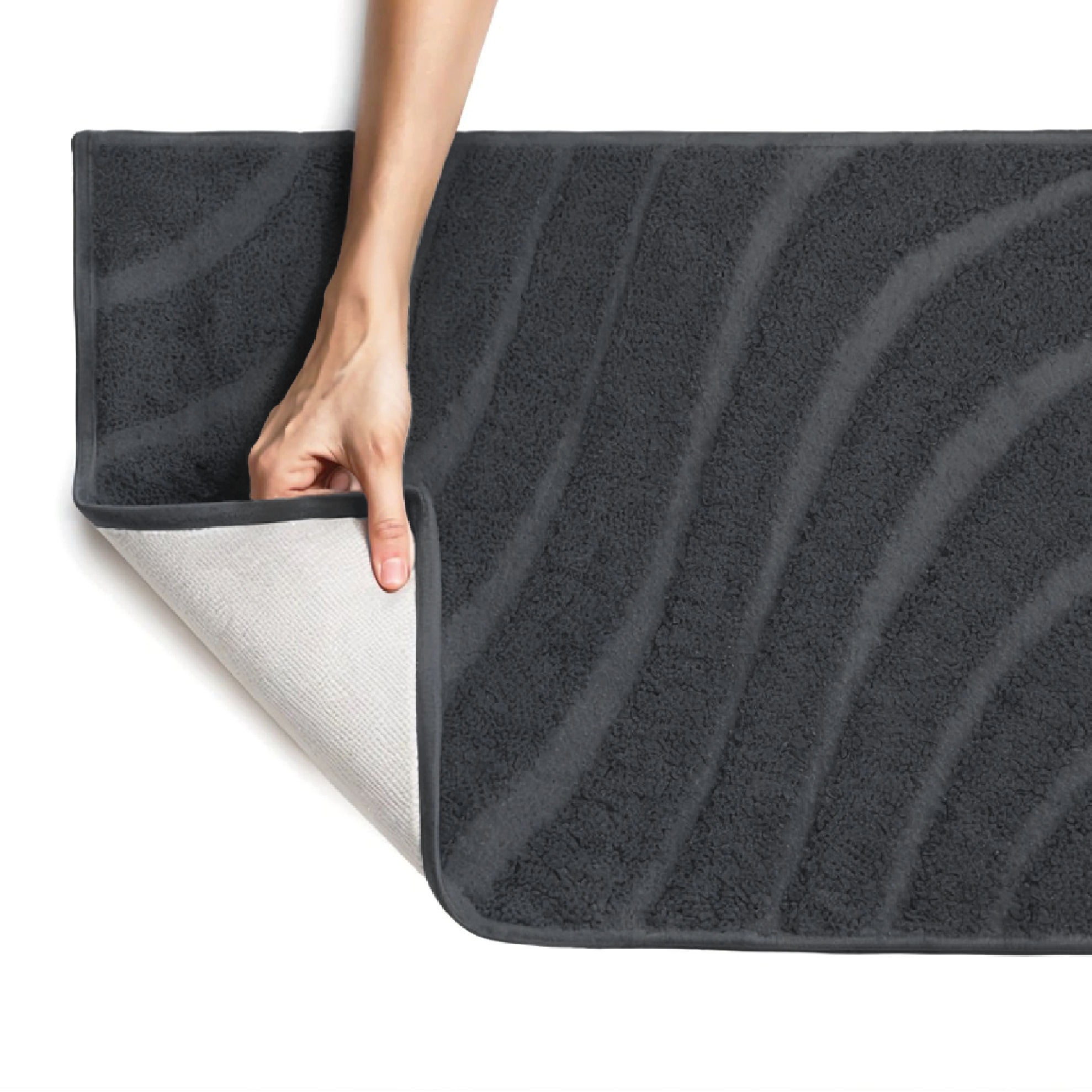 GOODproduct Badematte »Levii, Badvorleger, Badezimmer Teppich, sehr weich« Höhe 20 mm rutschhemmend beschichtet fussbodenheizungsgeeignet | schnell trocknend Hoch-Tief-Effekt, weiche Haptik, Made in Europe