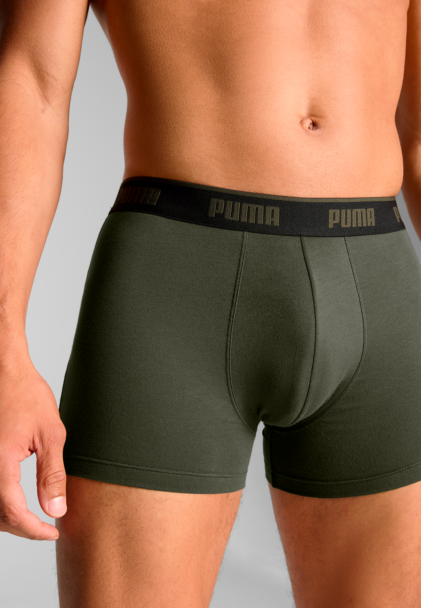 PUMA Boxers »PUMA MEN EVERYDAY BASIC BOXERS 3P« 3er Pack,  Komfortabler elastischer Logobund