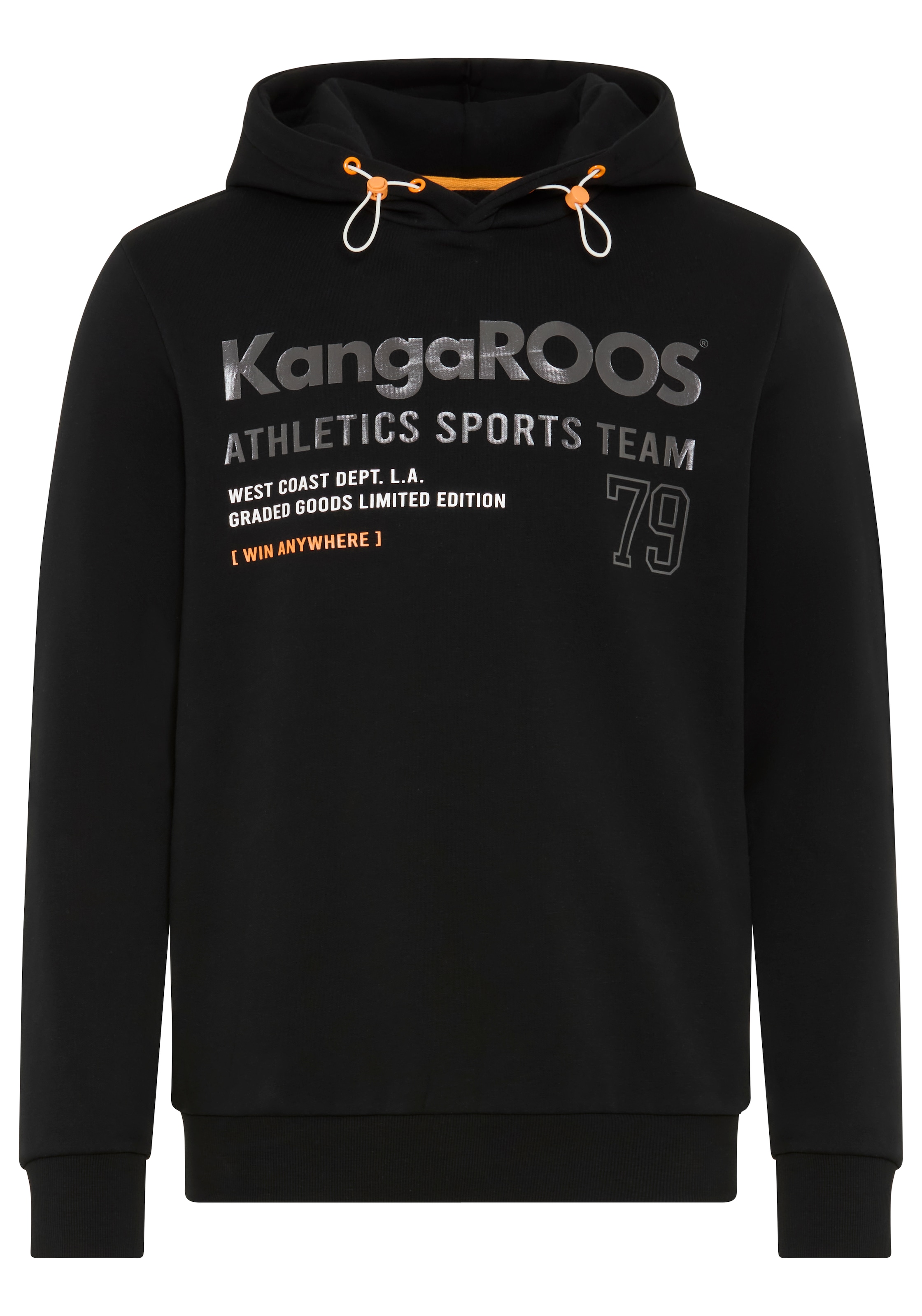 KangaROOS Sweat à capuche , mit regulierbarem Elastikband an der Kapuze, schmale Passform
