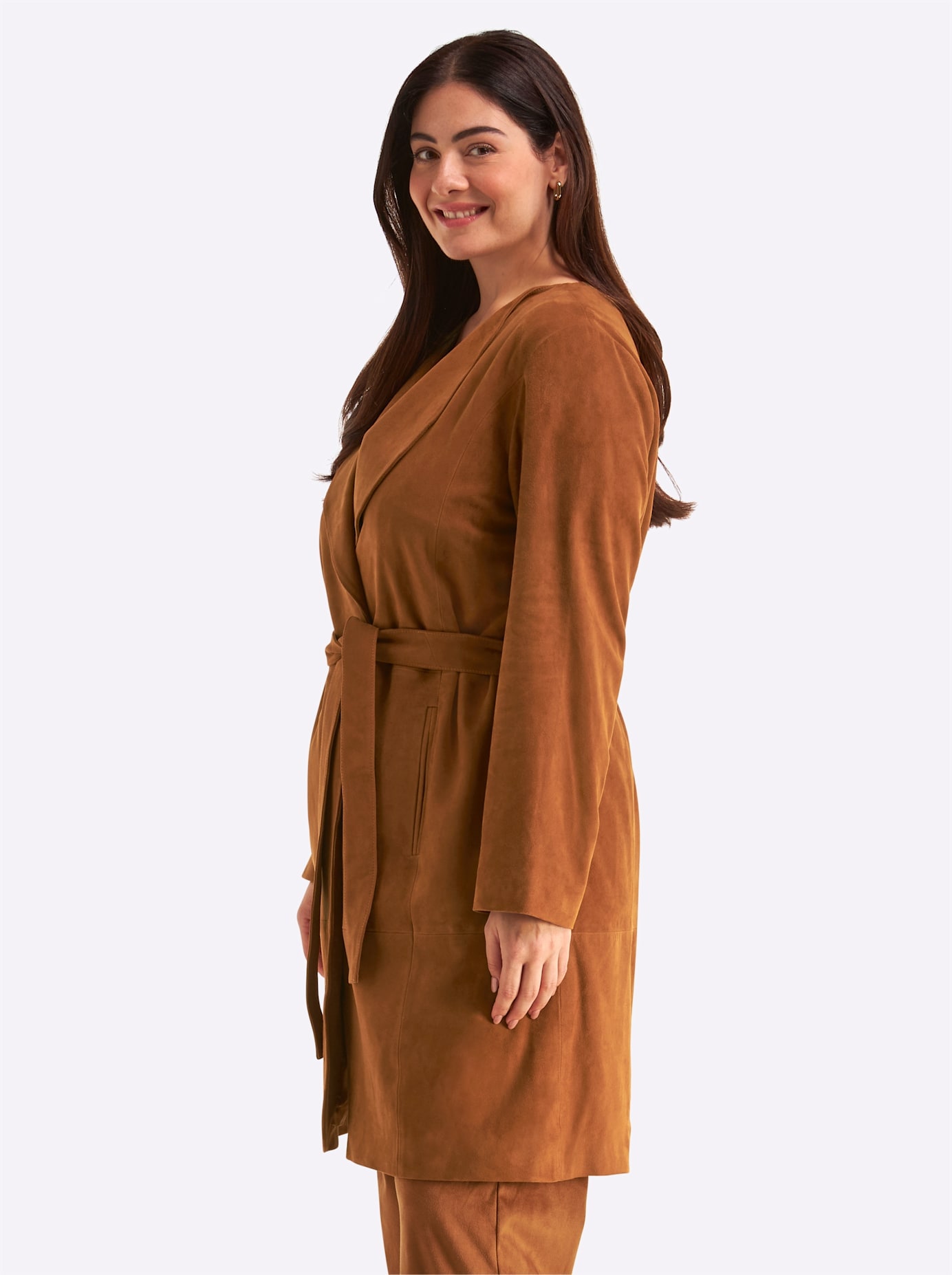 Sheego Manteau en cuir