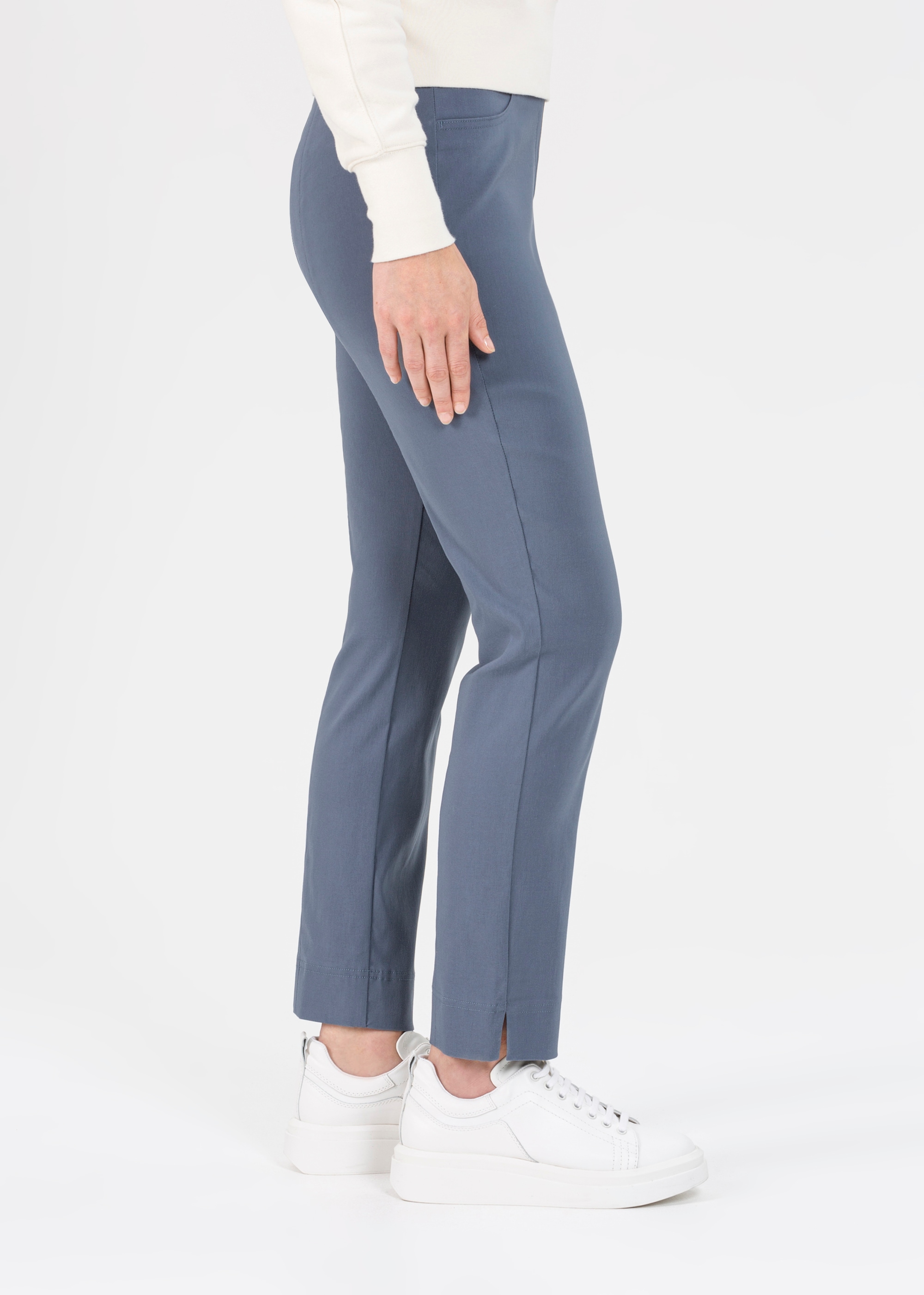 Stehmann Pantalon en tissu »Loli«  pantalon d'été avec fente à l'ourlet