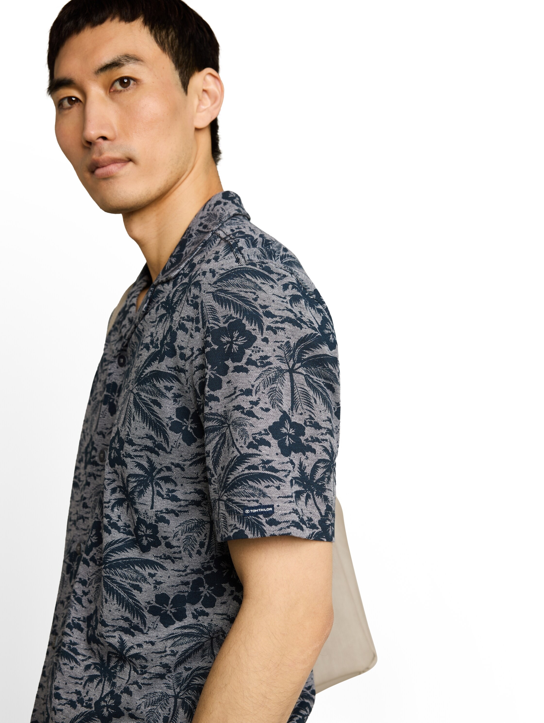 TOM TAILOR Chemise hawaïenne chemise d'été manches courtes style hawaïen