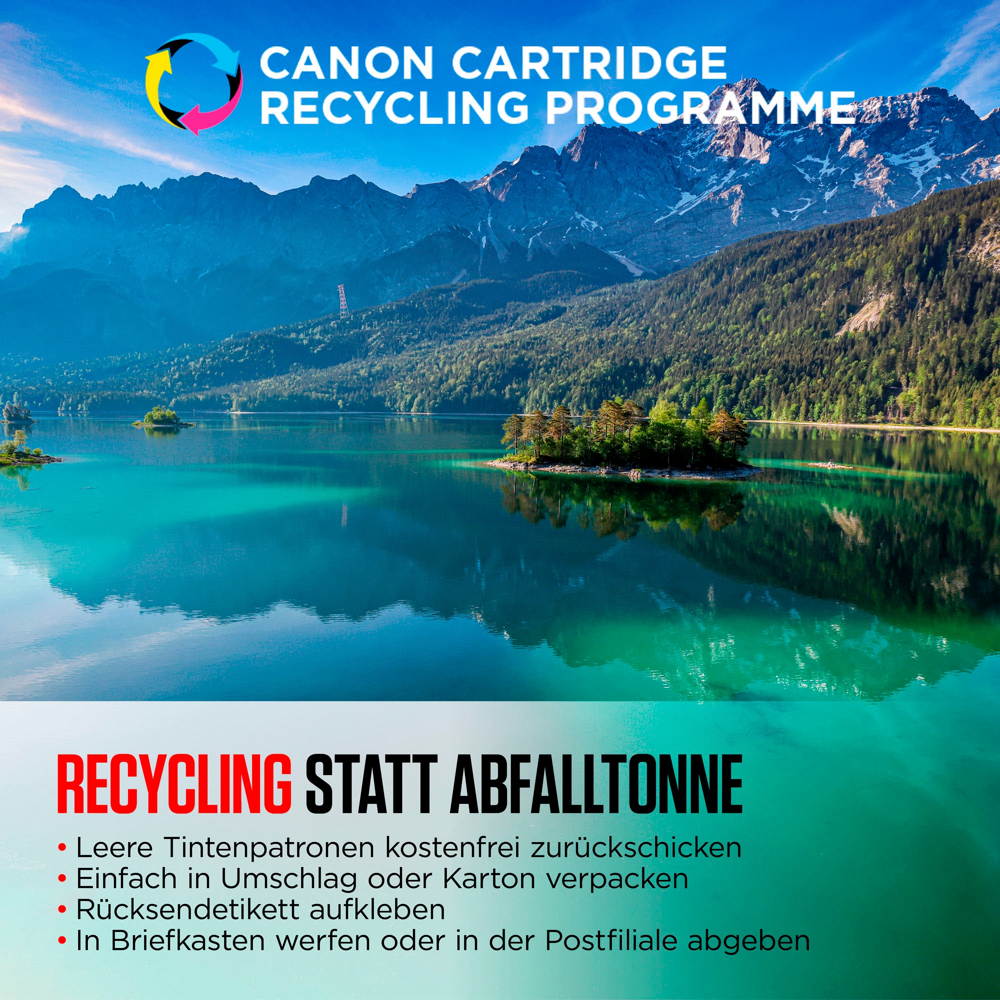 Canon Tintenpatrone »CLI-571XL BK/C/M/Y Tinte mit hoher Reichweite + Fotopapier Value Pack«