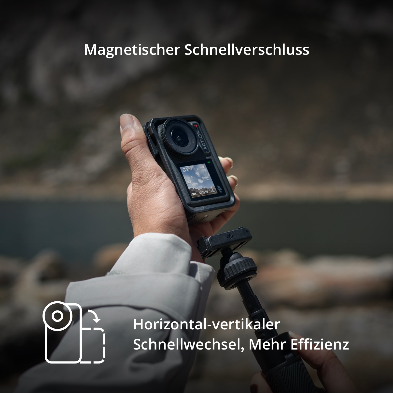 DJI Caméscope »Osmo Action 4 Standard Combo« 4K Ultra HD