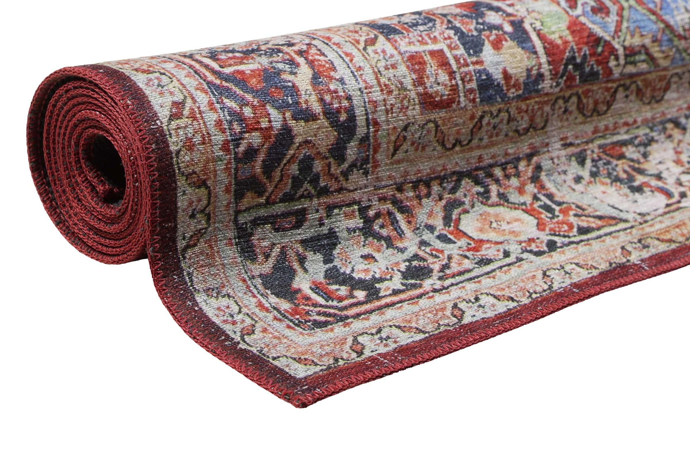Homie Living Teppich »Como« rechteckig 6 mm Höhe Kurzflor, Vintage, Orient, gewebt, Wohnzimmer, Schlafzimmer, waschbar