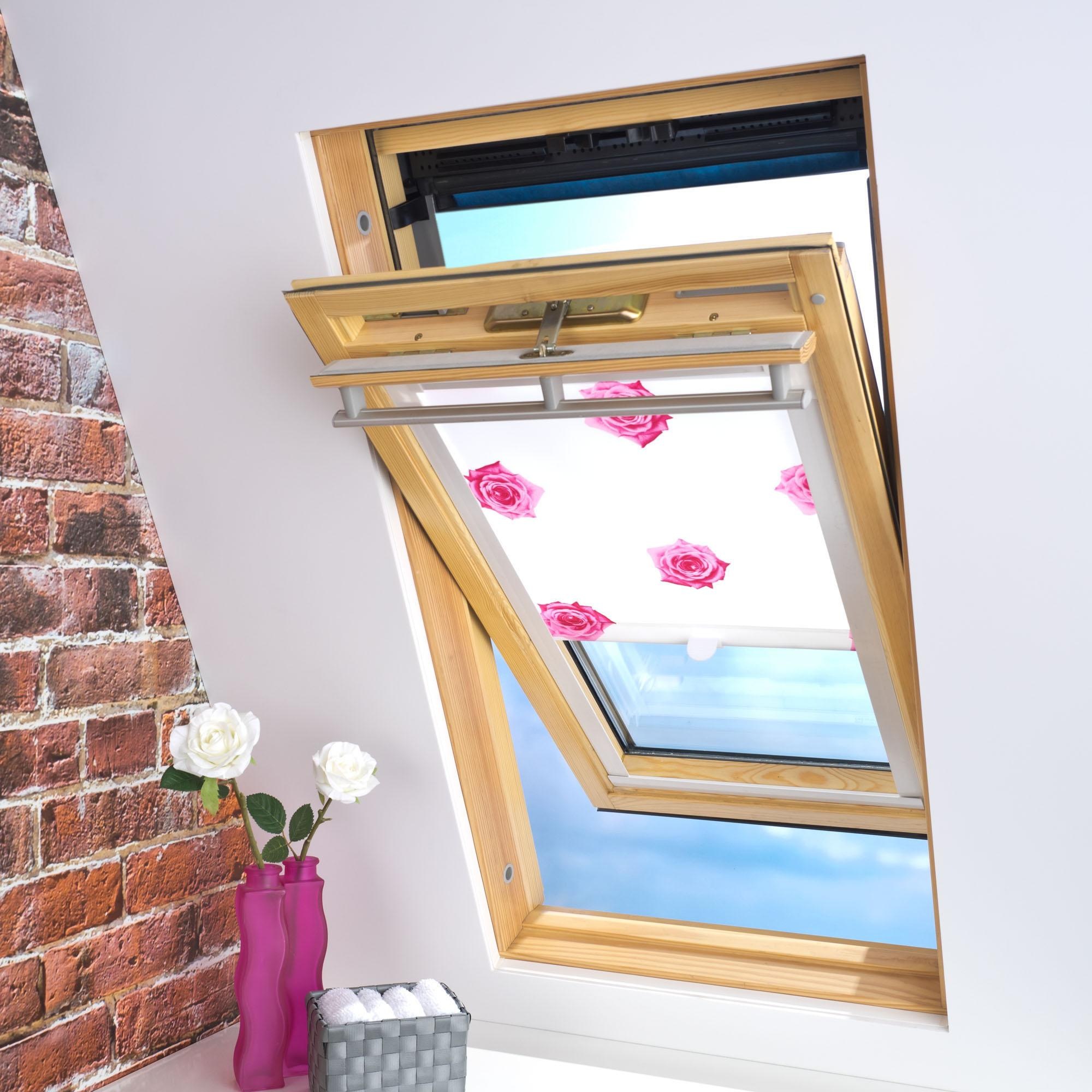 Liedeco Dachfensterrollo »Dekor« Lichtschutz in Führungsschienen Dachfensterrollo Dekor