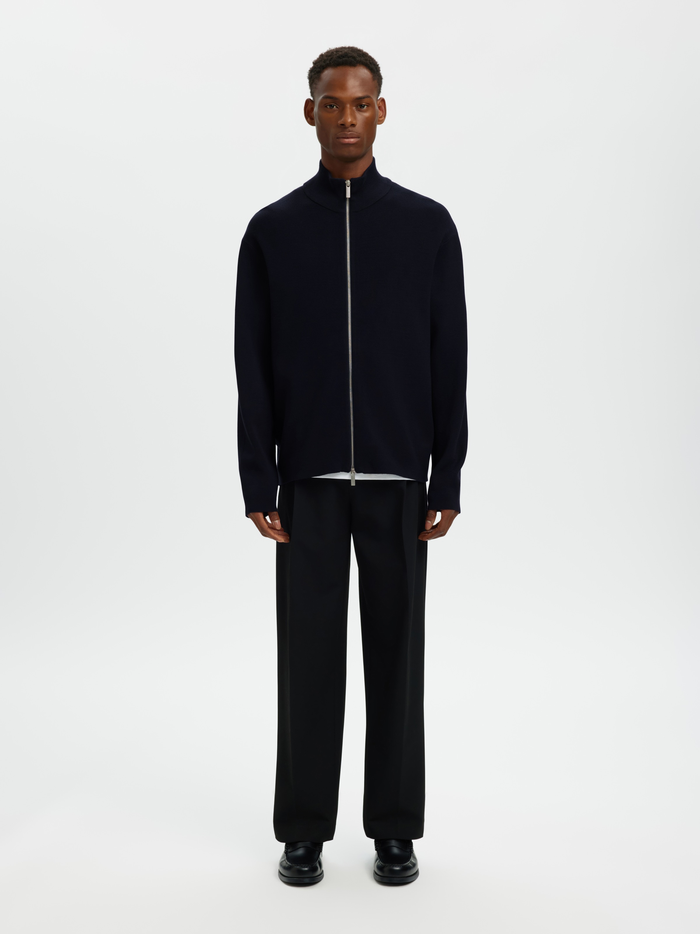 SELECTED 1100000002199 »SLMTELLER FN ZIP CARDIGAN NOOS« Viskosemischung, regular fit