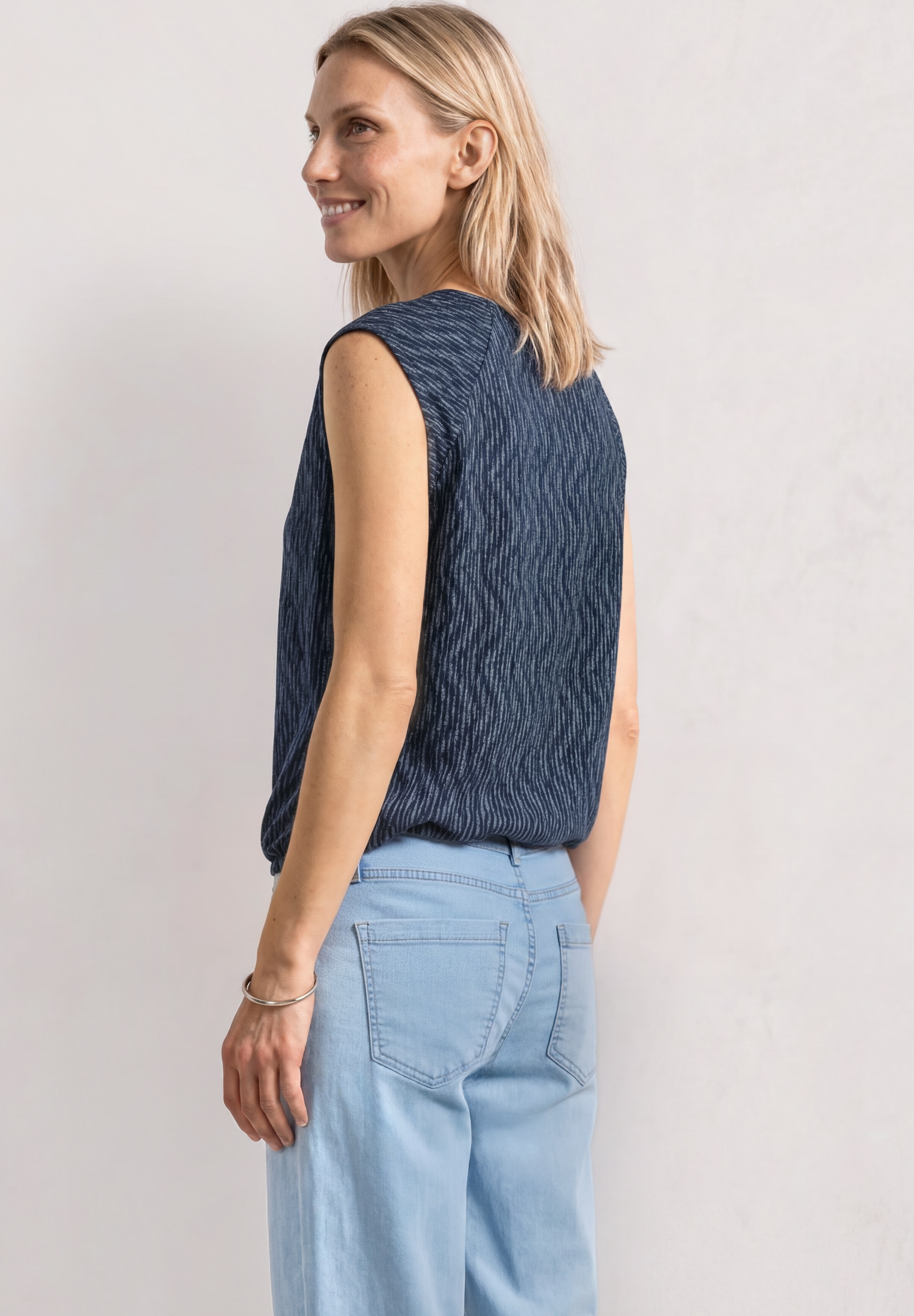 STREET ONE Haut de chemise top d'été avec imprimé intégral