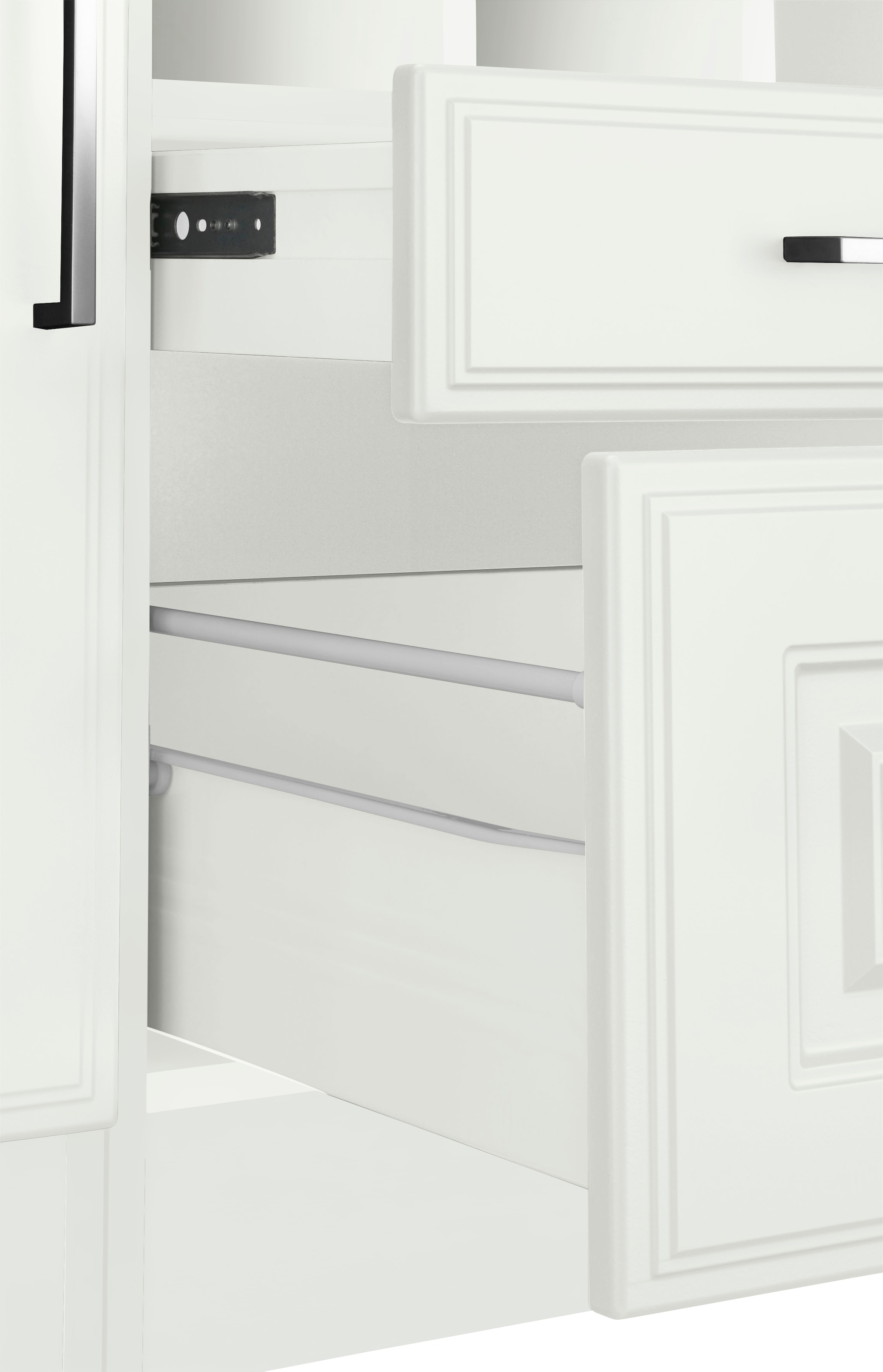 KOCHSTATION Armoire basse »KS-Stockholm« 150 cm de large, façades MDF de haute qualité avec rainure, beaucoup de rangement