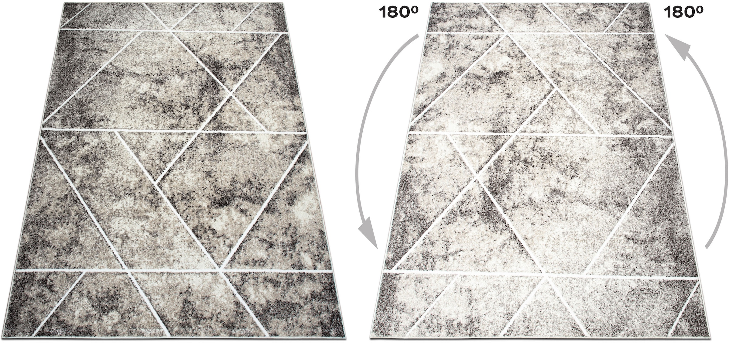 my home Teppich »Kimly, geometrisches Design in 3D-Optik« rechteckig 9 mm Höhe mit besonders weichem Flor, Kurzflor, modernes Design