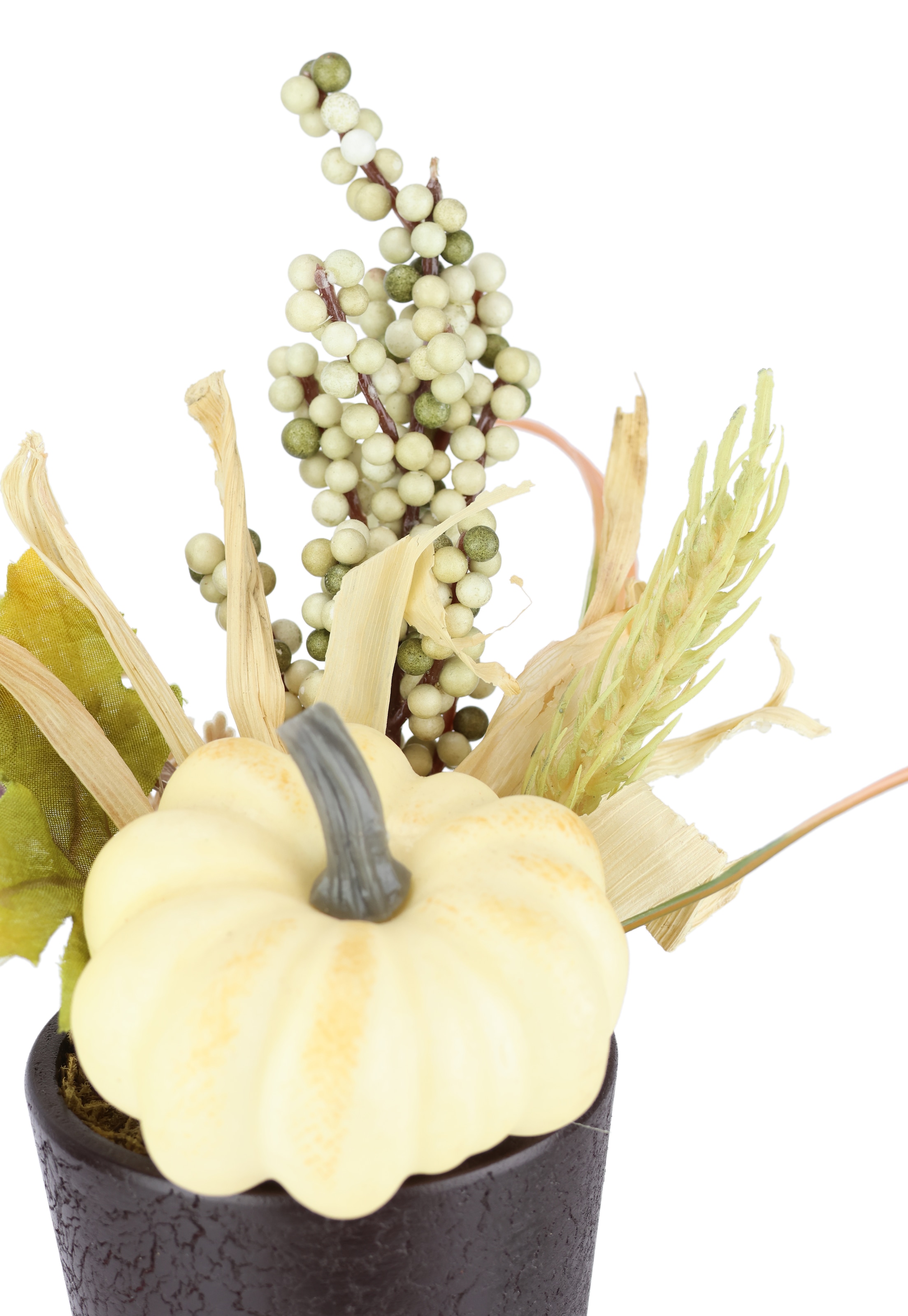 I.GE.A. Kunstblume »Gesteck Kürbis/Beeren« 2er Set im Topf Herbstlaub Dekoblume Herbst-Deko Herbstblume Gesteck