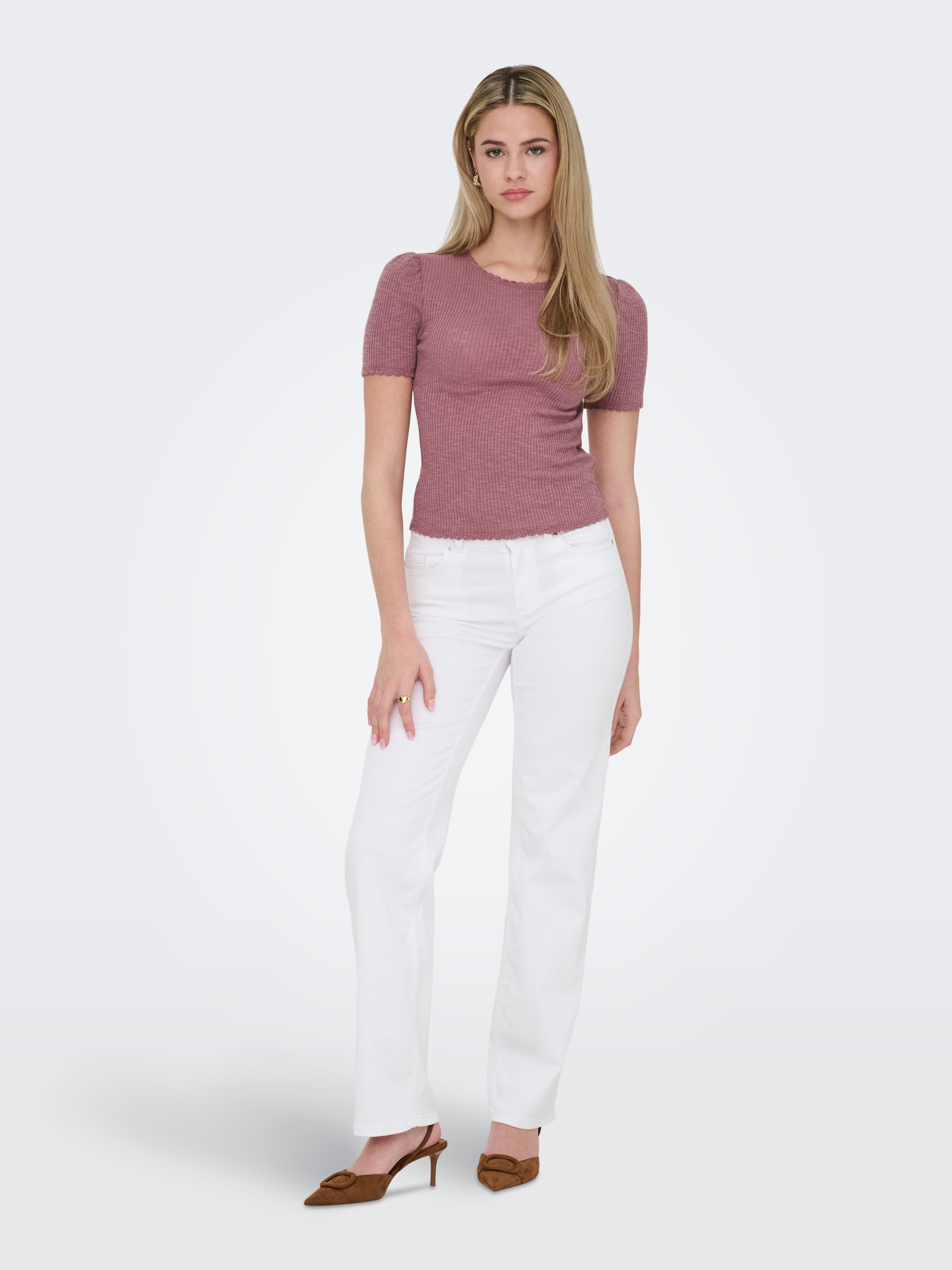 ONLY Straight-Jeans »ONLBLUSH MID STRAIGHT DNM DOT NOOS« 5-Pocket Style
