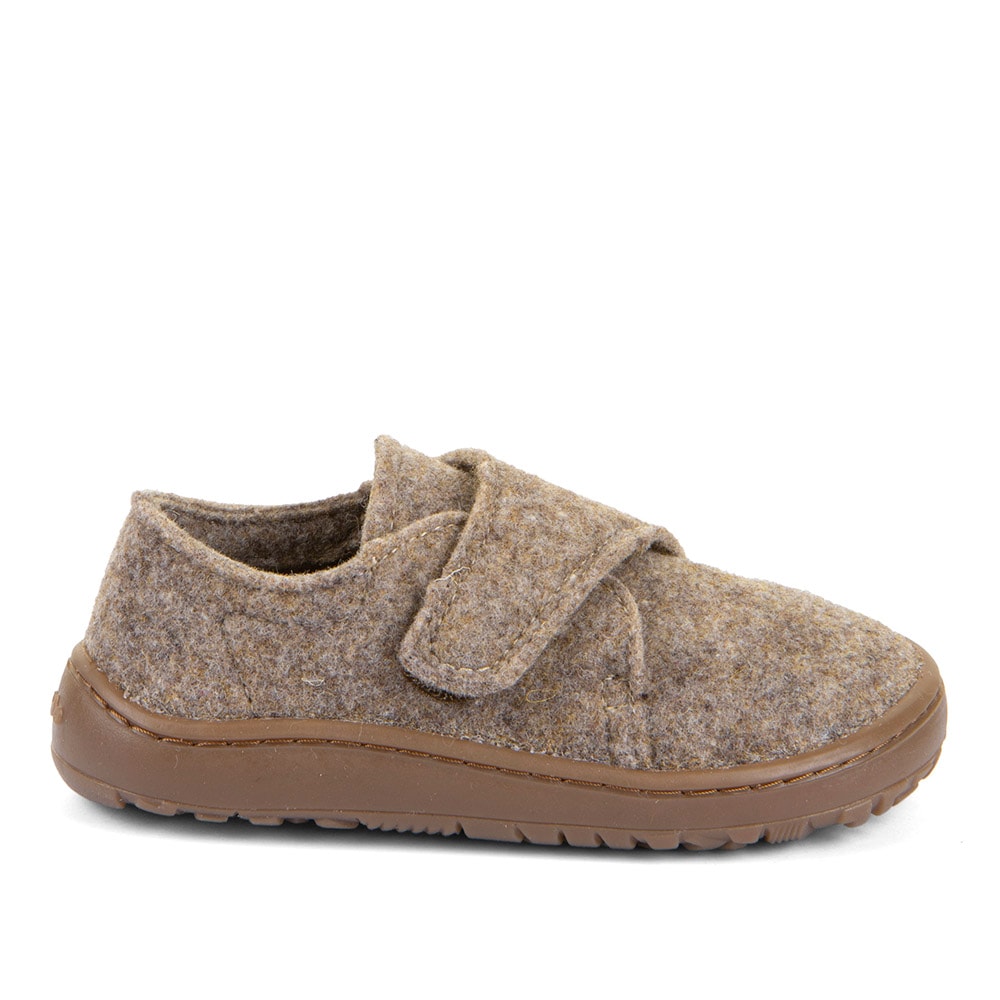 froddo® Chausson »BAREFOOT WOOLY«  chaussure barfoot à scratch pour la maison, chaussure de jardin d'enfants avec doublure en laine