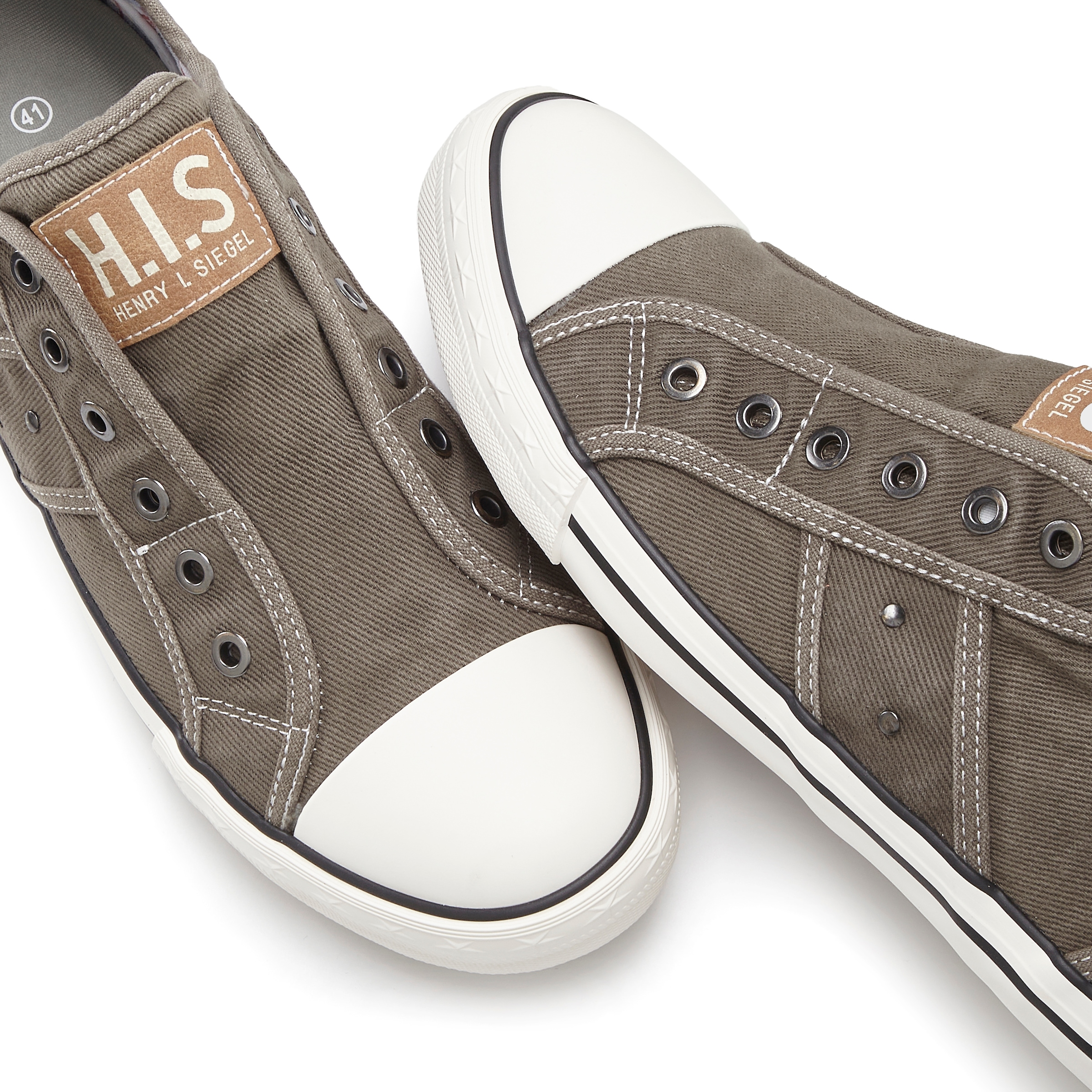 H.I.S Sneakers »Textilschuh, Stoffschuh, Turnschuh, Halbschuh, Freizeitschuh, Slipper«  Slip-On-Sneaker aus weichem Textilmaterial, Unisex