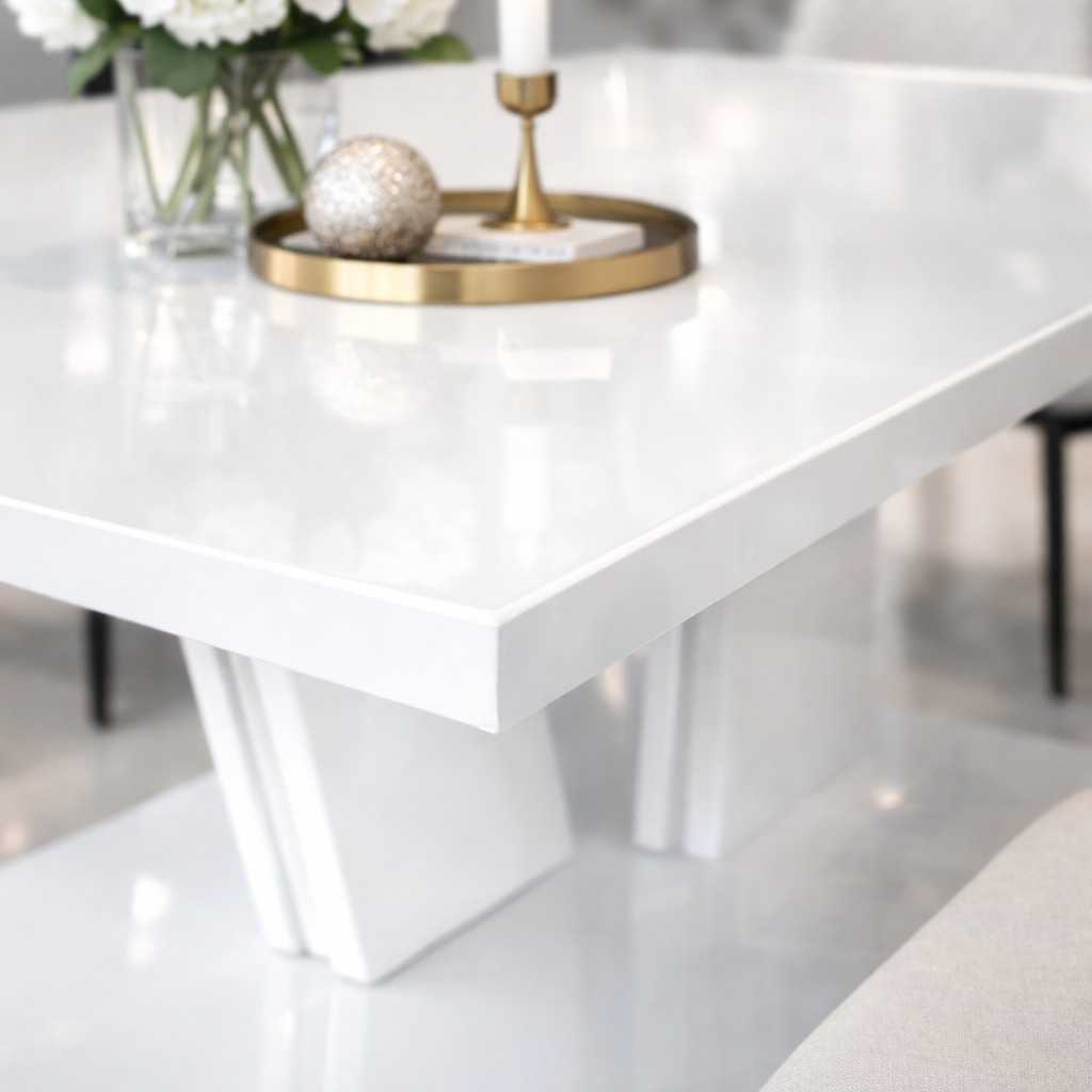 GOODproduct Table de salle à manger »Monza Säulentisch, Küchentisch, Speisetisch, Dekortisch« Table à manger moderne pour 4-6 personnes, disponible en décors tendance