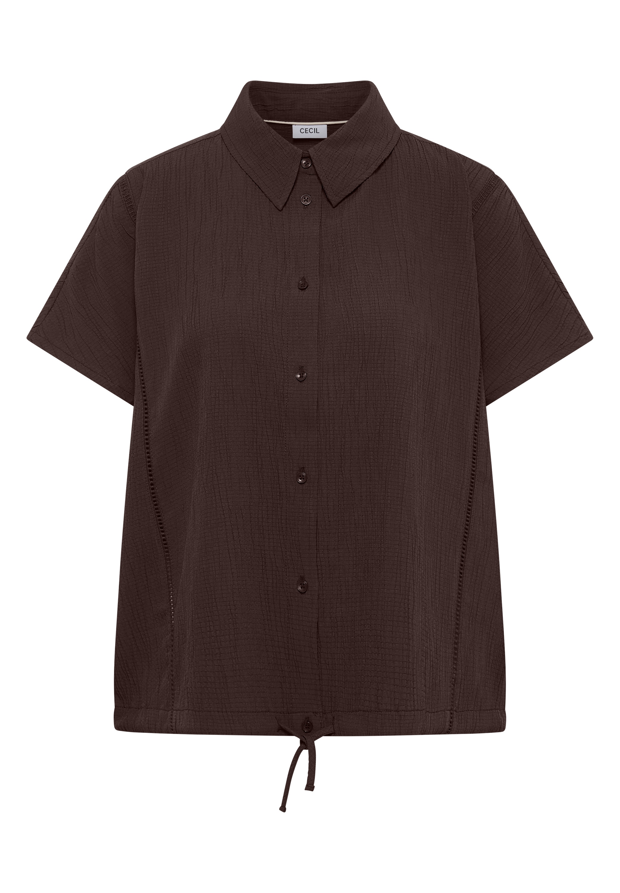 Cecil Shirtbluse Sommerbluse mit Hemdkragen und Knopfleiste