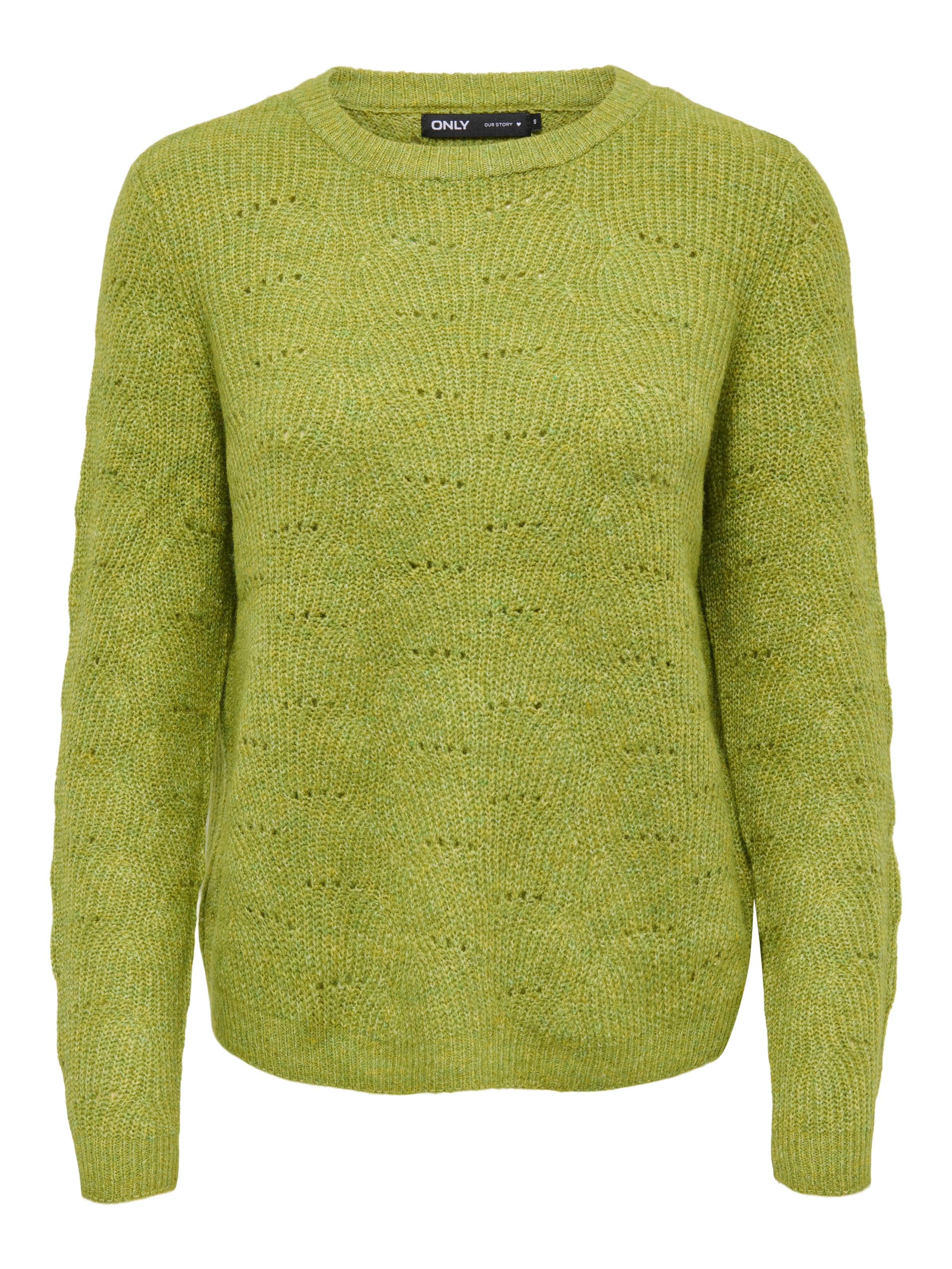 ONLY Pull à col rond »ONLLOLLI L/S PULLOVER KNT NOOS« mélange de matériaux