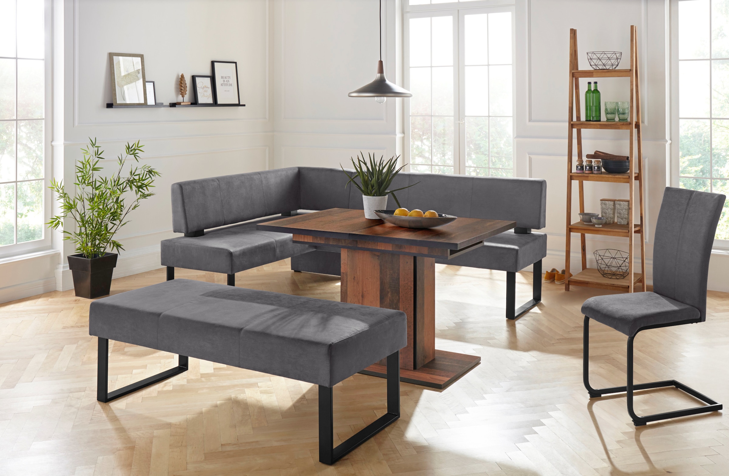GOODproduct Banc d'angle »Oliver mit Metallgestell, Küchenbank« différents revêtements velours pour banc de salle à manger OTTOs Choice