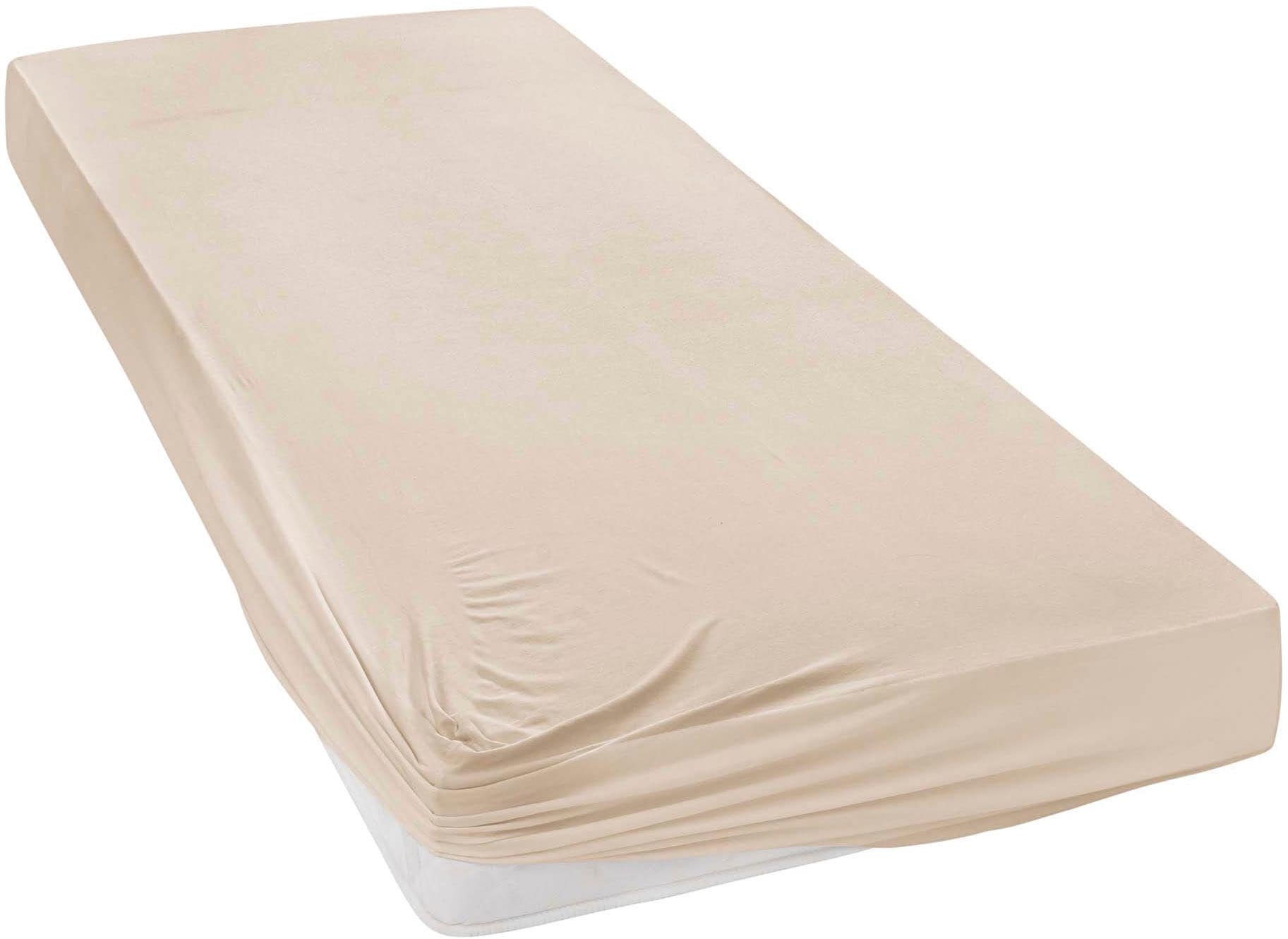 Janine Spannbettlaken »MAKO-FEINJERSEY 5007« aus 100% Baumwolle, für Matratzen bis 26 cm Höhe