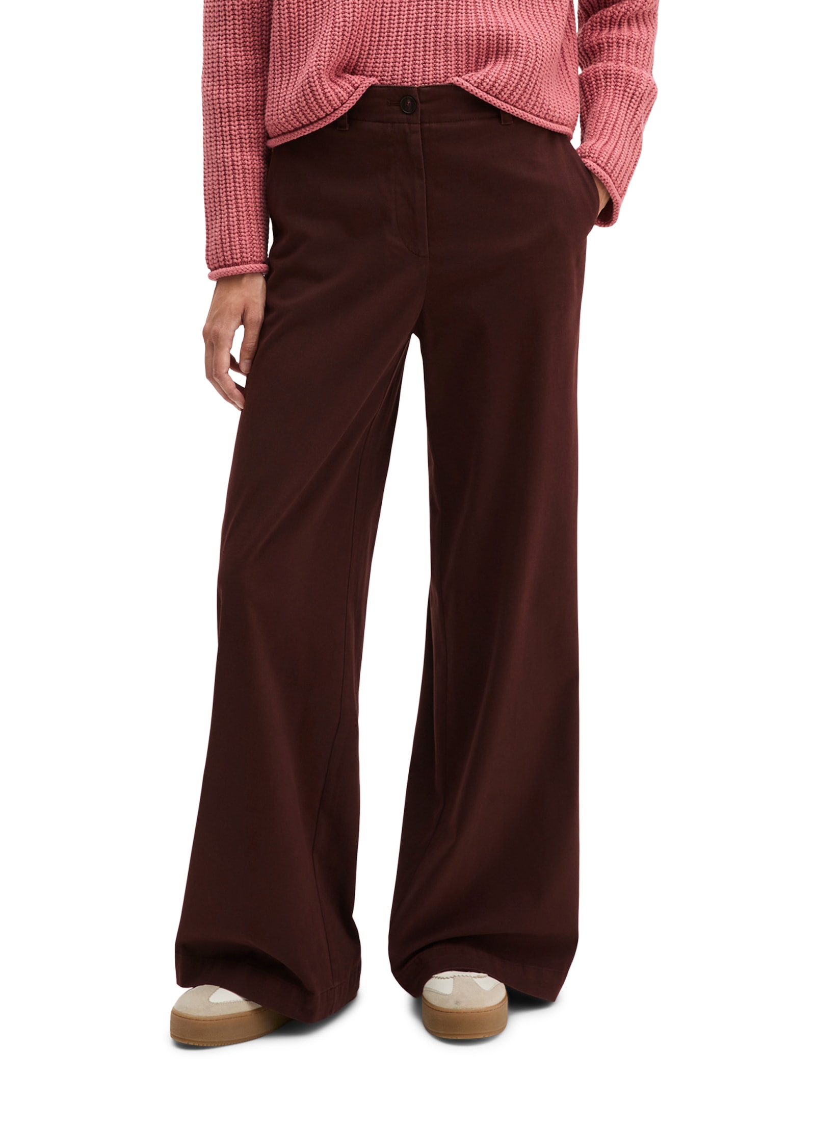 Marc O'Polo Pantalon en tissu »MARGO WIDE«  en coton biologique satin stretch