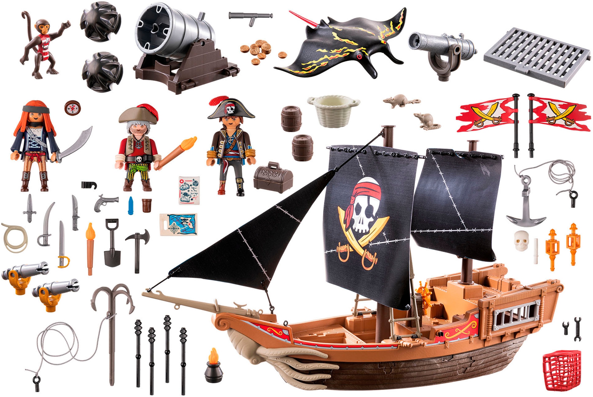 Playmobil® Jeu de construction »Grosses Piratenschiff (71530), Pirates« Made in Europe