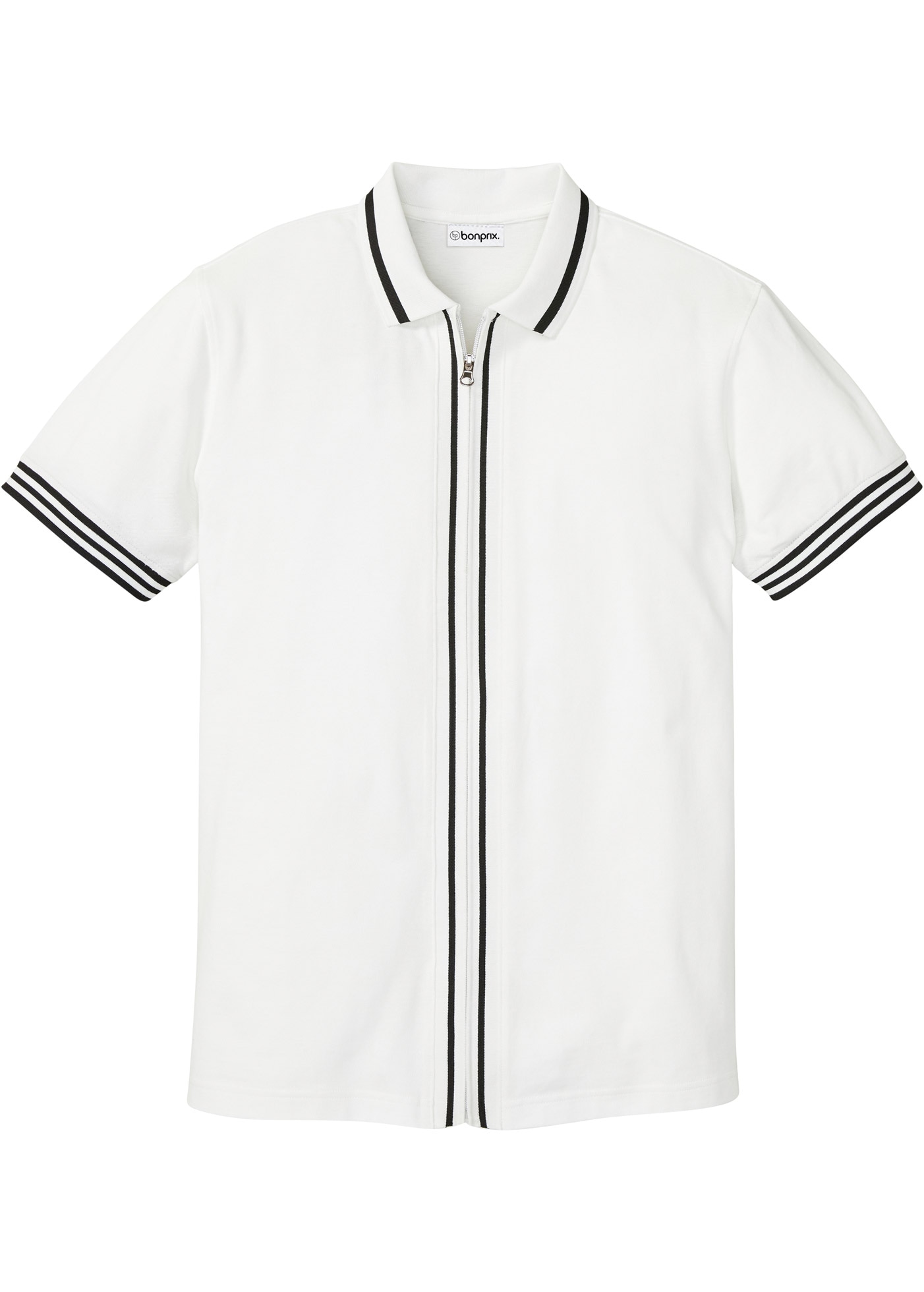 bonprix Polo Kurzarm, mit Reissverschluss, aus reiner Baumwolle