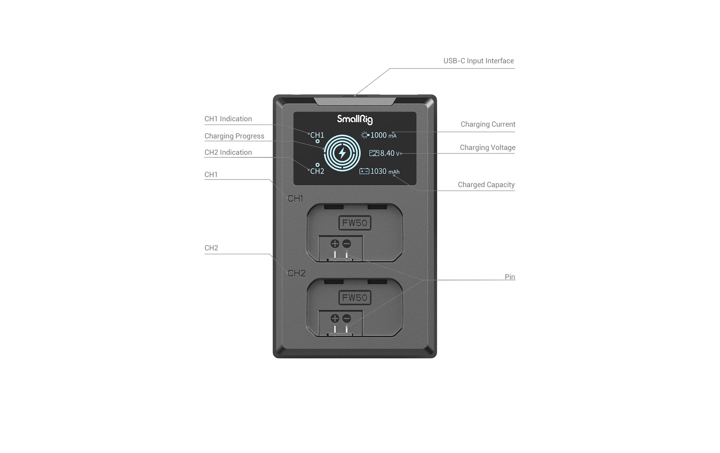   Batterie rechargeable »Smallrig NP-FW50 Akku und Charger Kit«