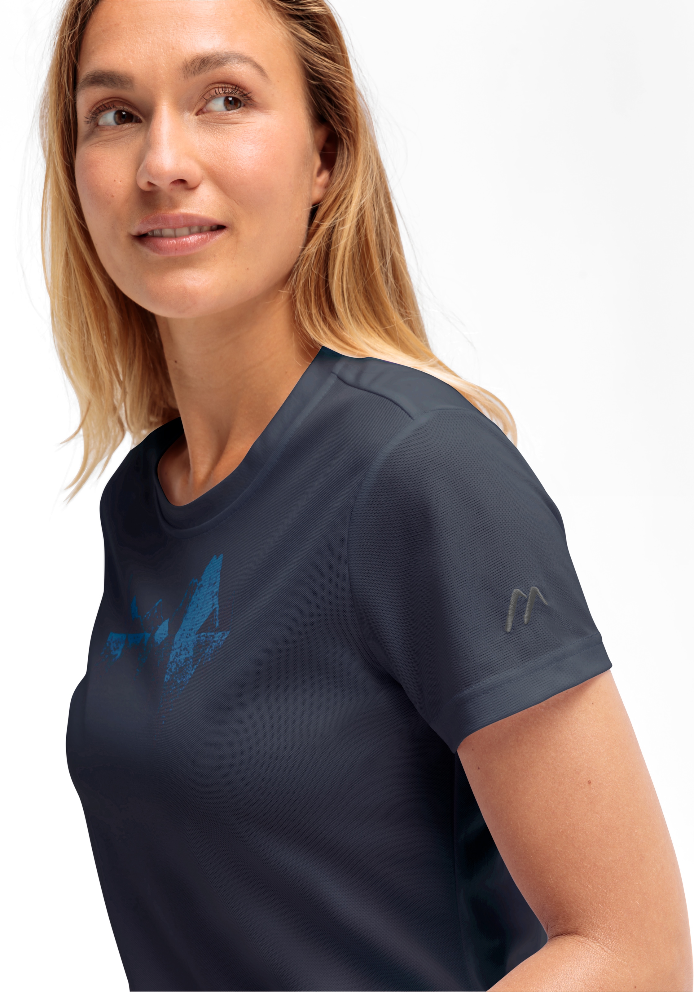 Maier Sports T-shirt »Tilia Pique W« t-shirt femme manches courtes, t-shirt fonctionnel léger d'été, col rond, coupe régulière