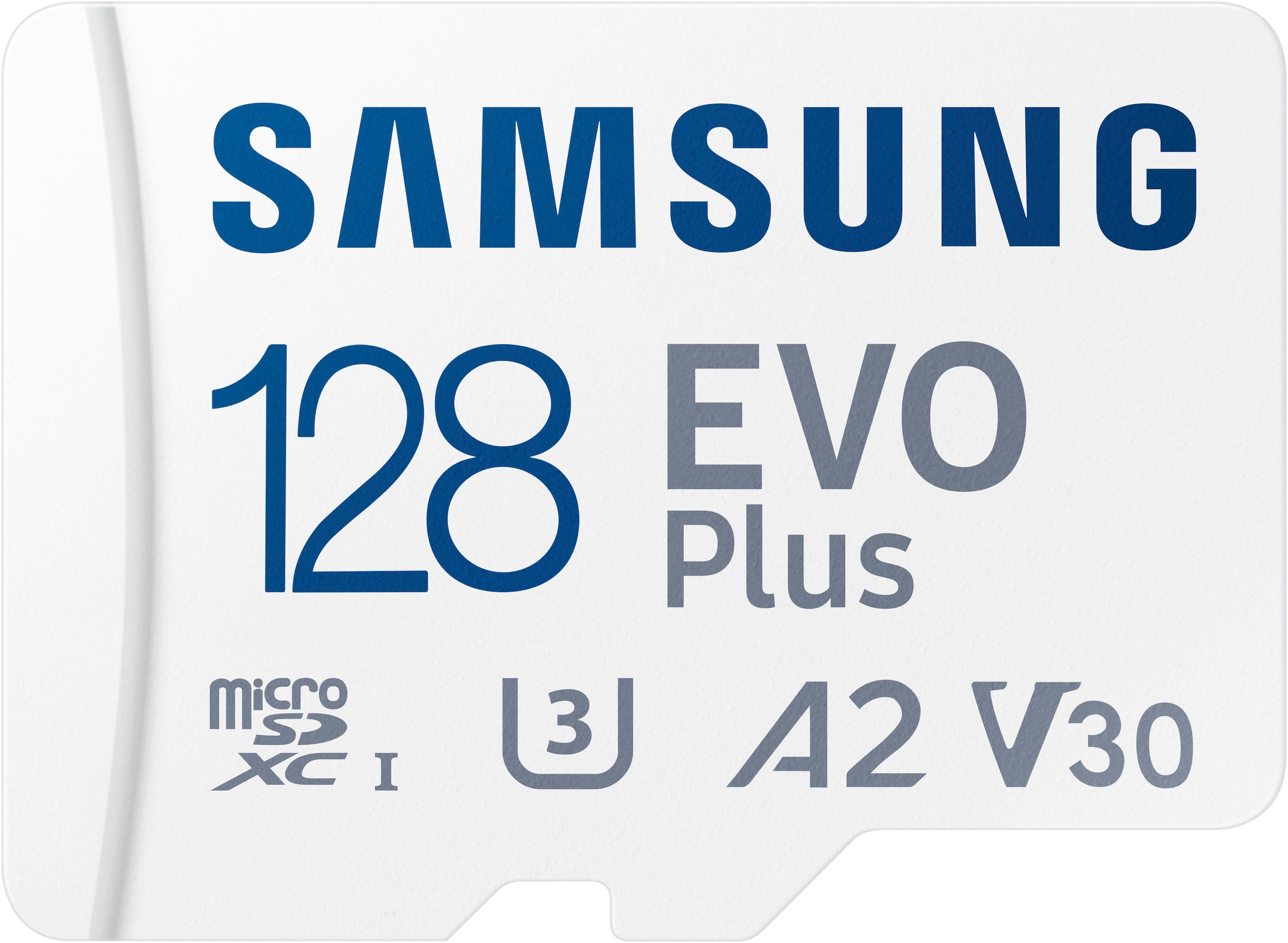 Samsung Speicherkarte »EVO Plus (2024) inkl. SD-Adapter« (128 GB Video Speed Class 30 (V30)/UHS Speed Class 3 (U3) 160 MB/s Lesegeschwindigkeit)