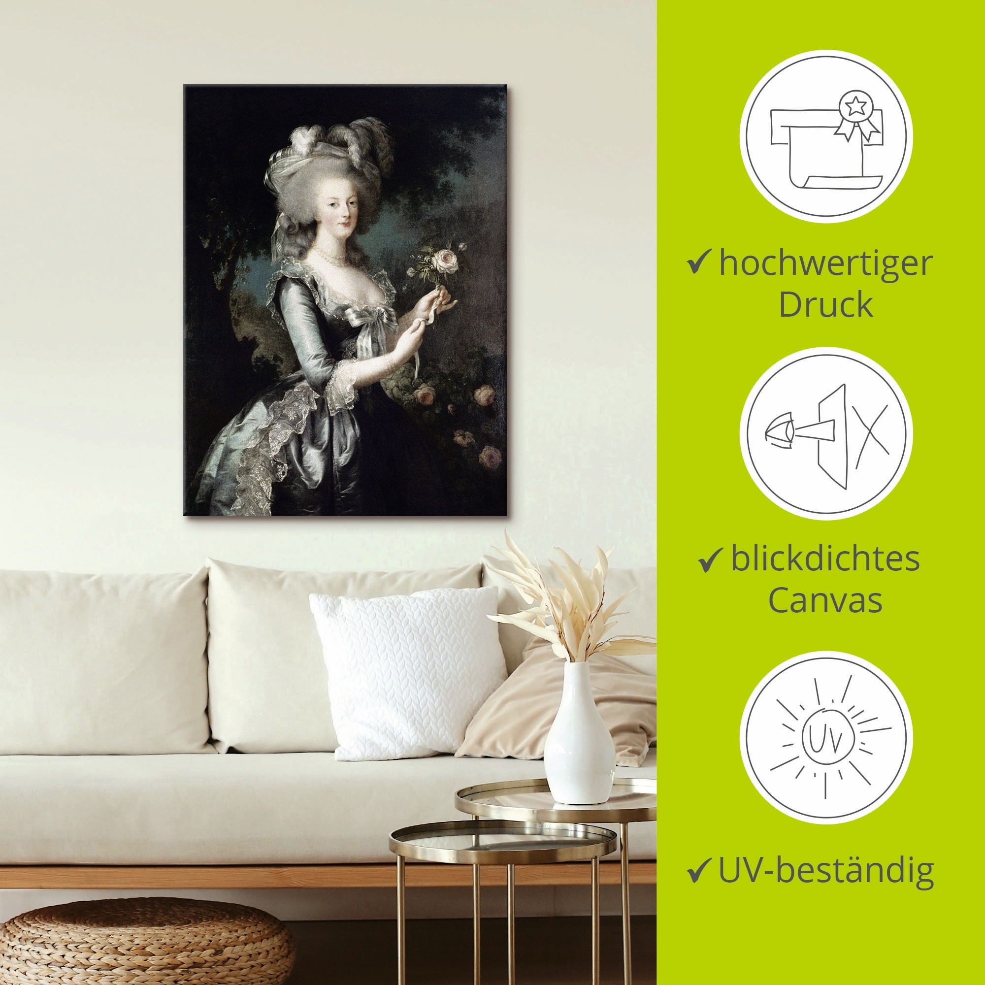 Artland Wandbild »Marie Antoinette, 1783« Menschen 1 Stk. tlg. als Alubild, Outdoorbild, Leinwandbild, Poster in verschied. Grössen